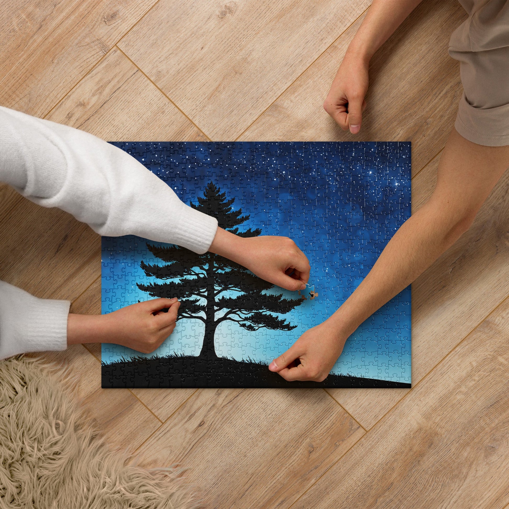 Tree In Night Sky Jigsaw Puzzle - Puzzle - Discovery Co.