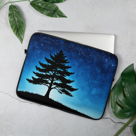 Tree In Night Sky Laptop Sleeve - Laptop Cases - Discovery Co.