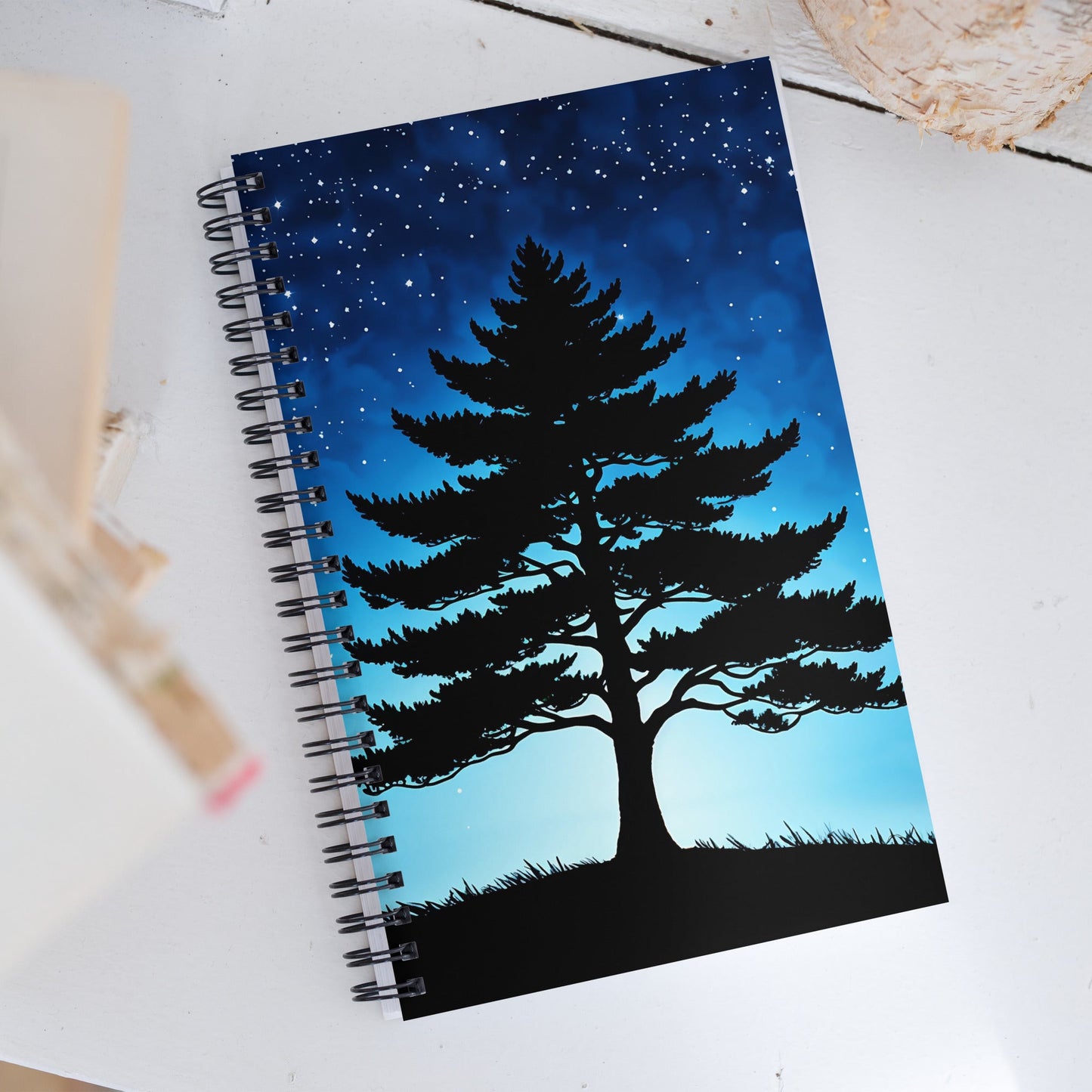 Tree In Night Sky Spiral Notebook - Spiral Notebooks - Discovery Co.