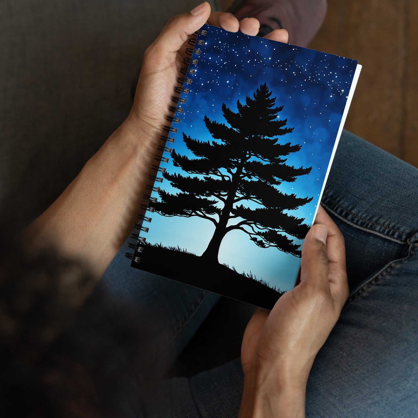 Tree In Night Sky Spiral Notebook - Spiral Notebooks - Discovery Co.