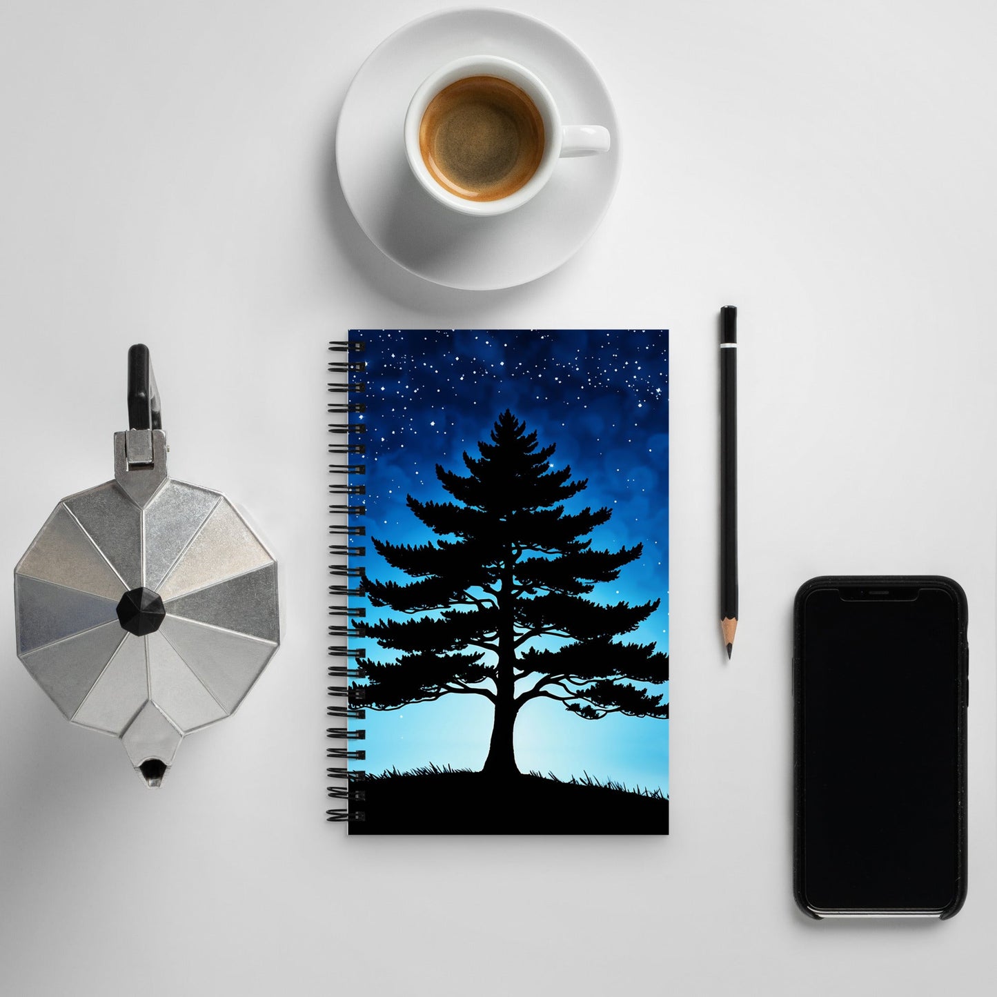 Tree In Night Sky Spiral Notebook - Spiral Notebooks - Discovery Co.