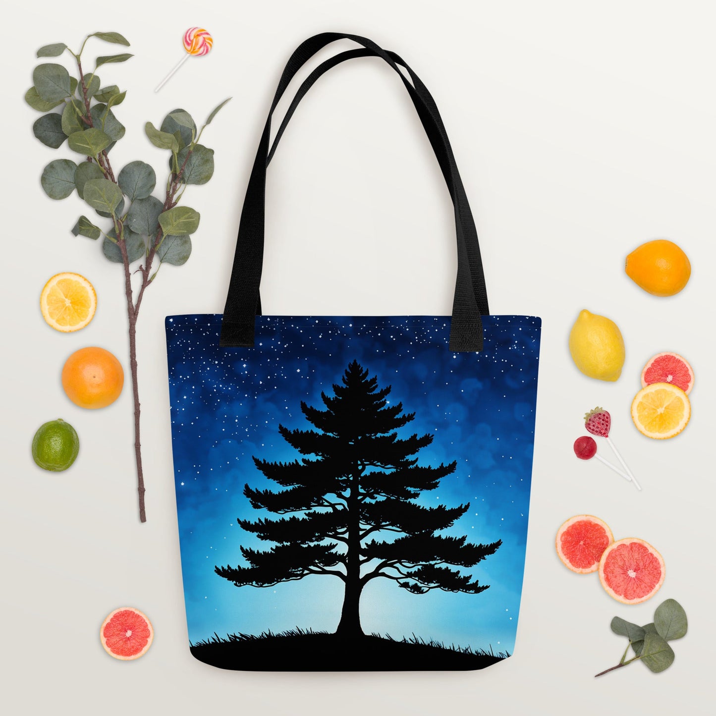 Tree In Night Sky Tote Bag - Tote Bags - Discovery Co.