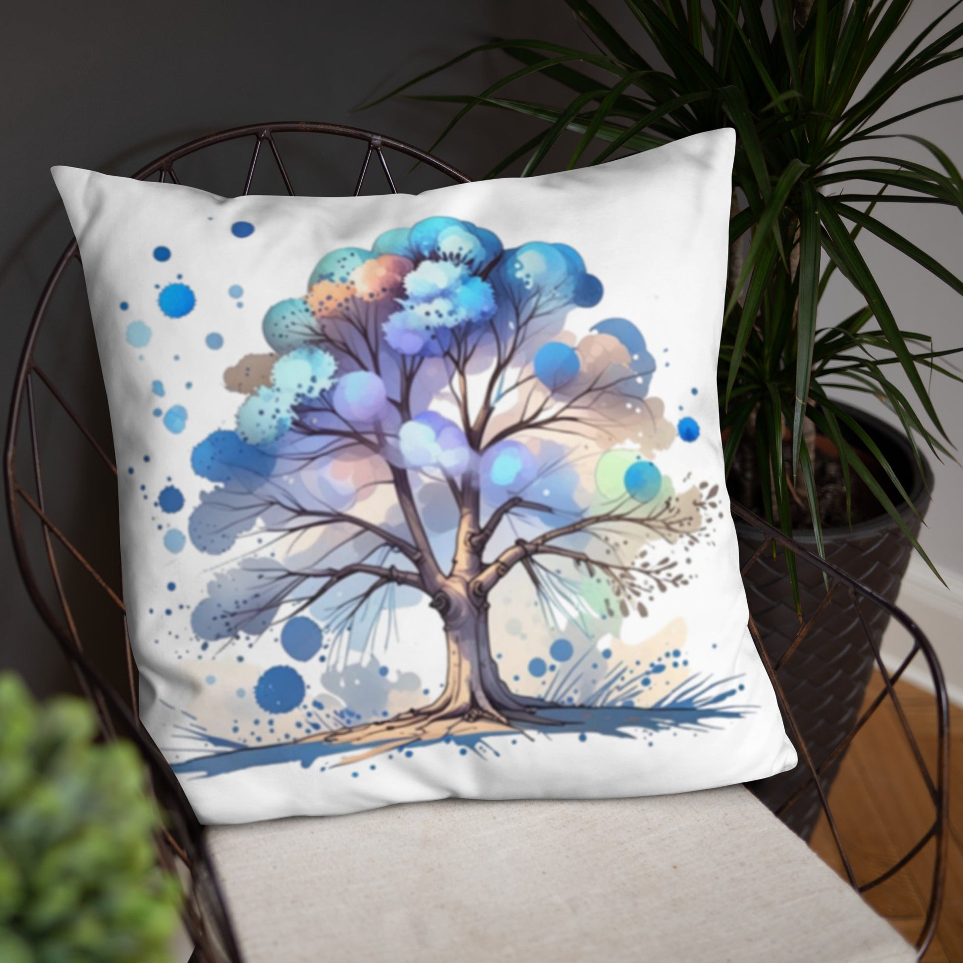 Tree Watercolor Art Basic Pillow - Pillows - Discovery Co.
