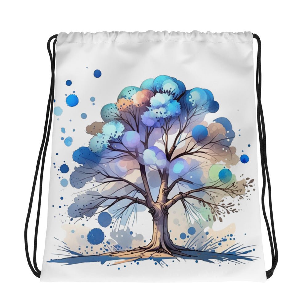 Tree Watercolor Art Drawstring Bag - Drawstring Bag - Discovery Co.