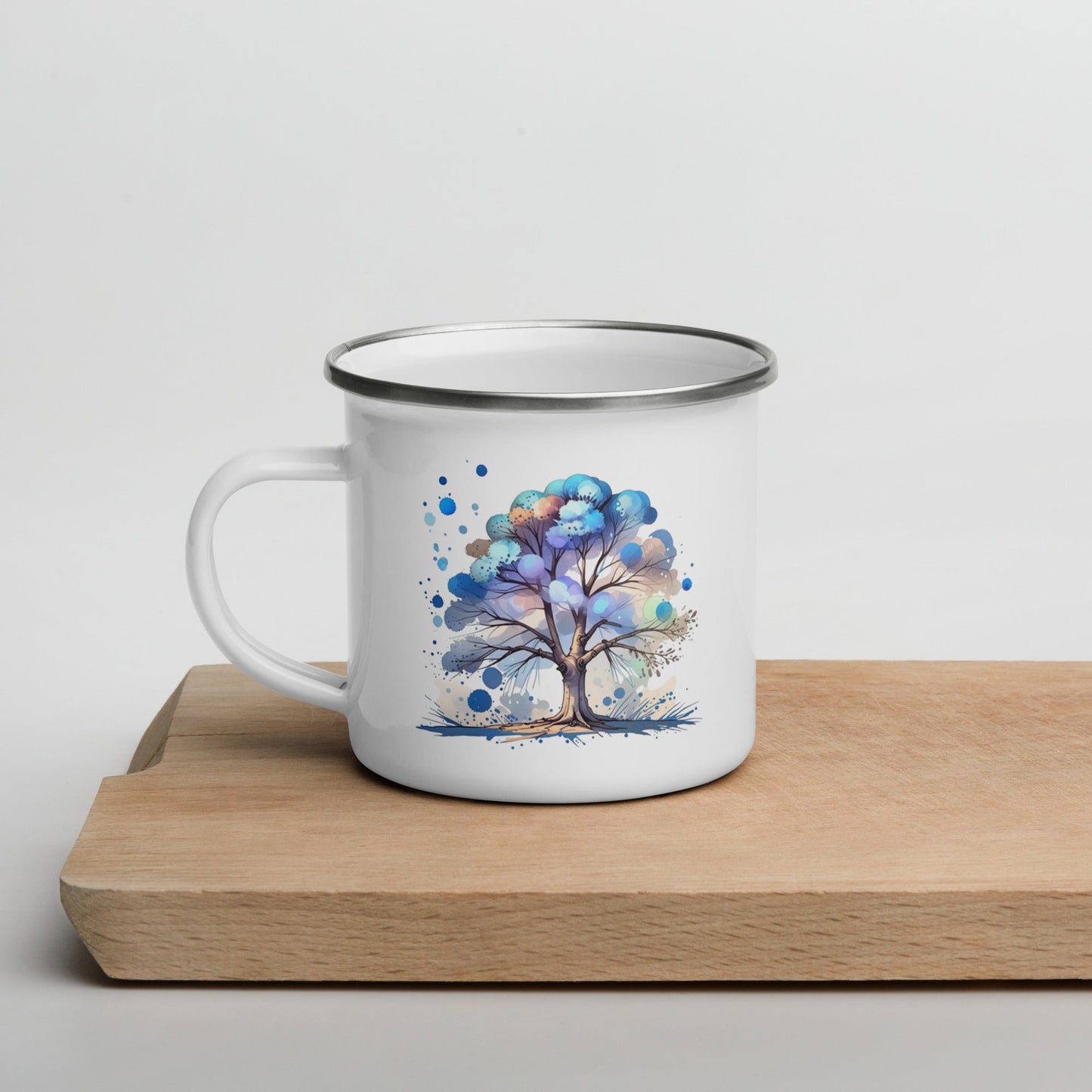 Tree Watercolor Art Enamel Mug - Mugs - Discovery Co.