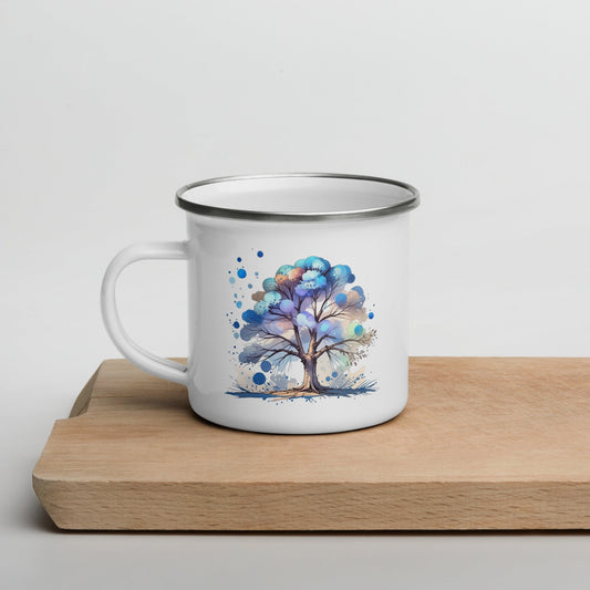 Tree Watercolor Art Enamel Mug - Mugs - Discovery Co.