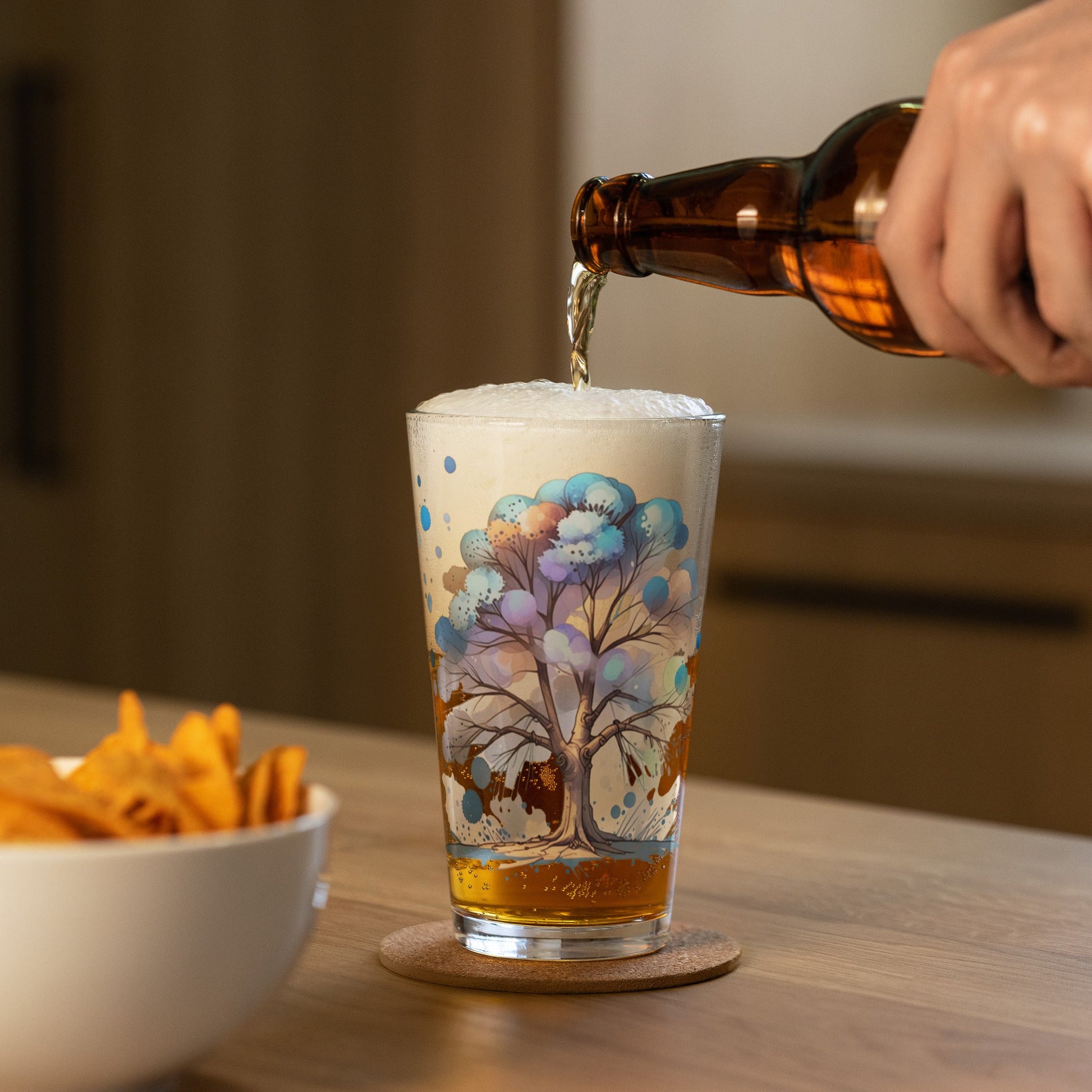 Tree Watercolor Art Pint Glass - Beer Glass - Discovery Co.