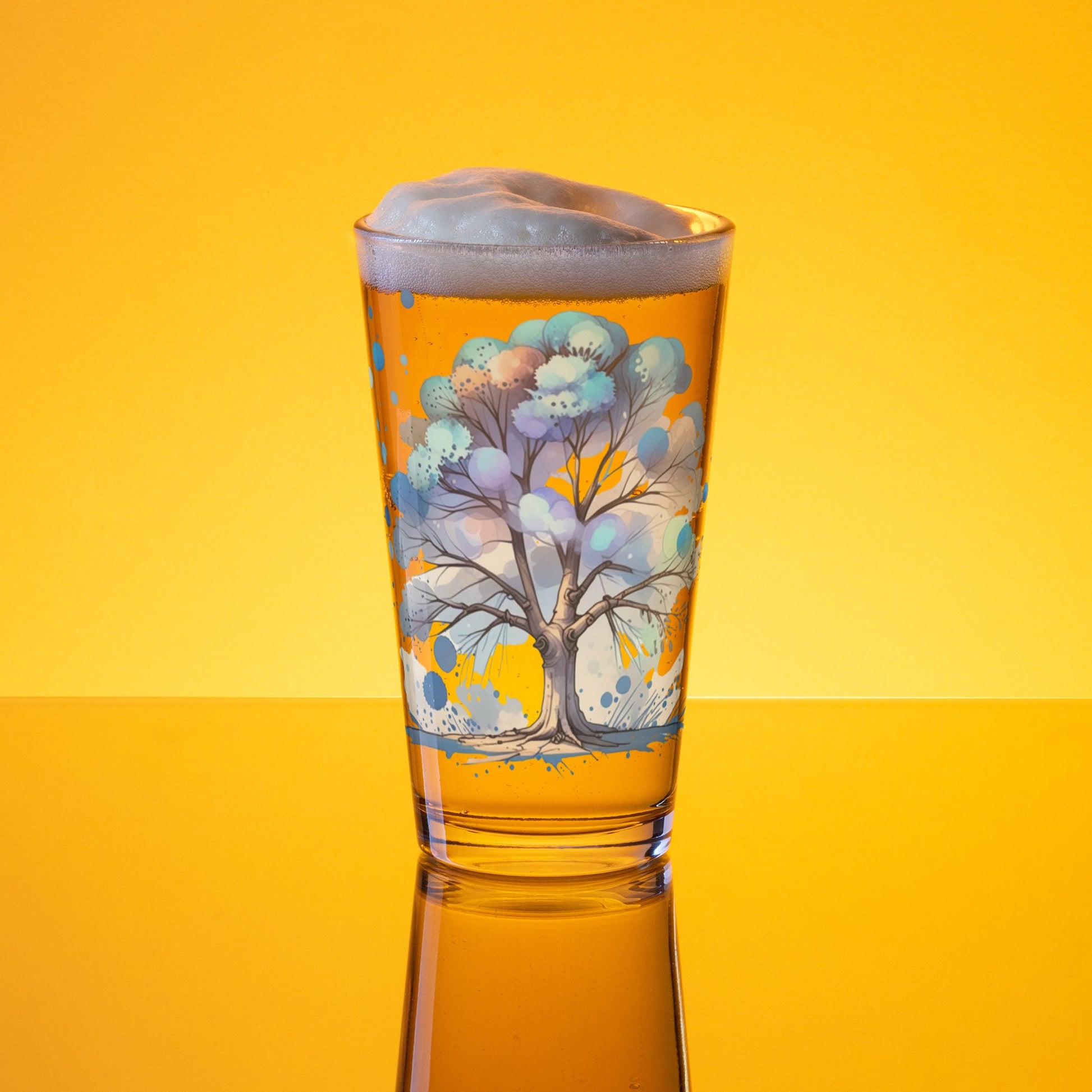 Tree Watercolor Art Pint Glass - Beer Glass - Discovery Co.