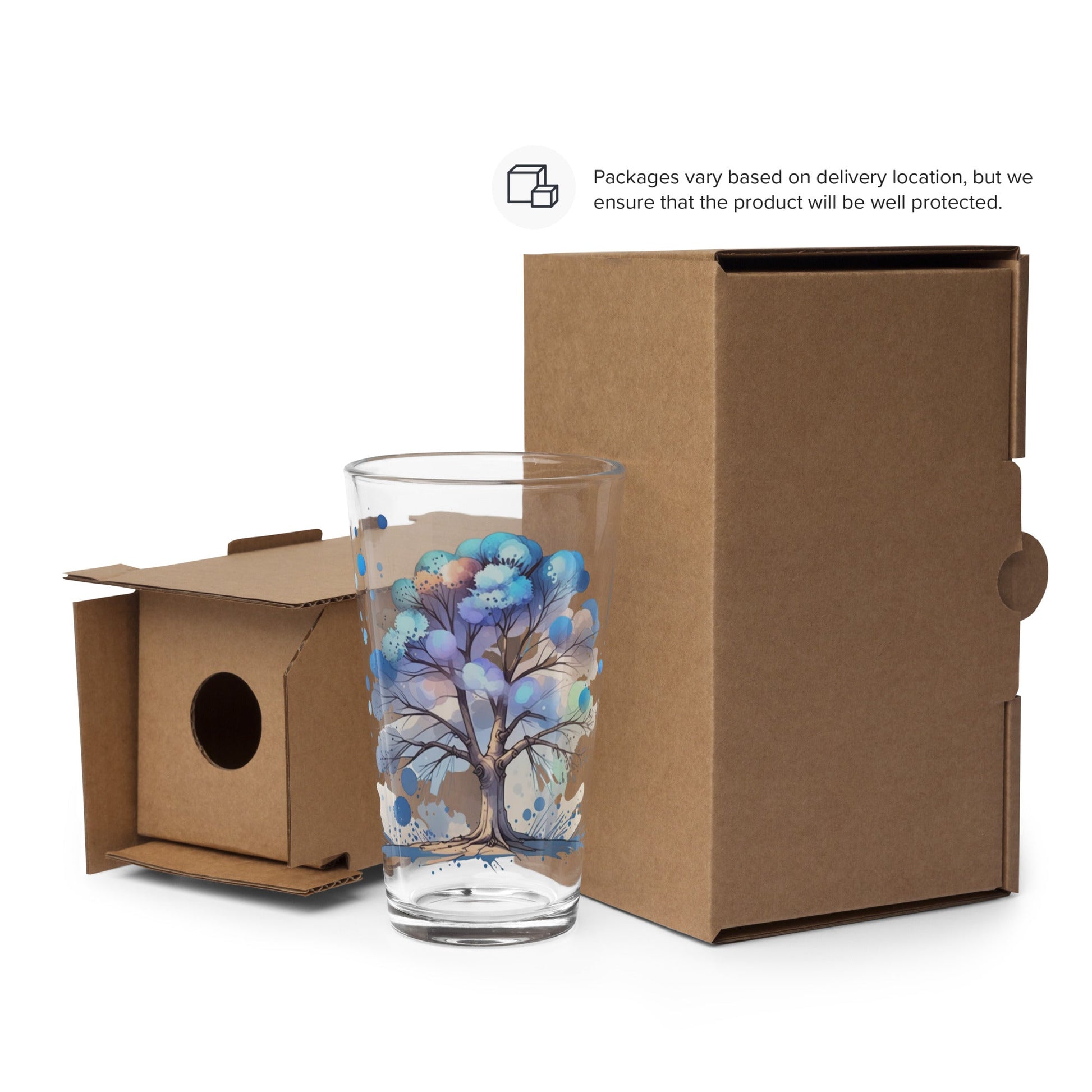 Tree Watercolor Art Pint Glass - Beer Glass - Discovery Co.