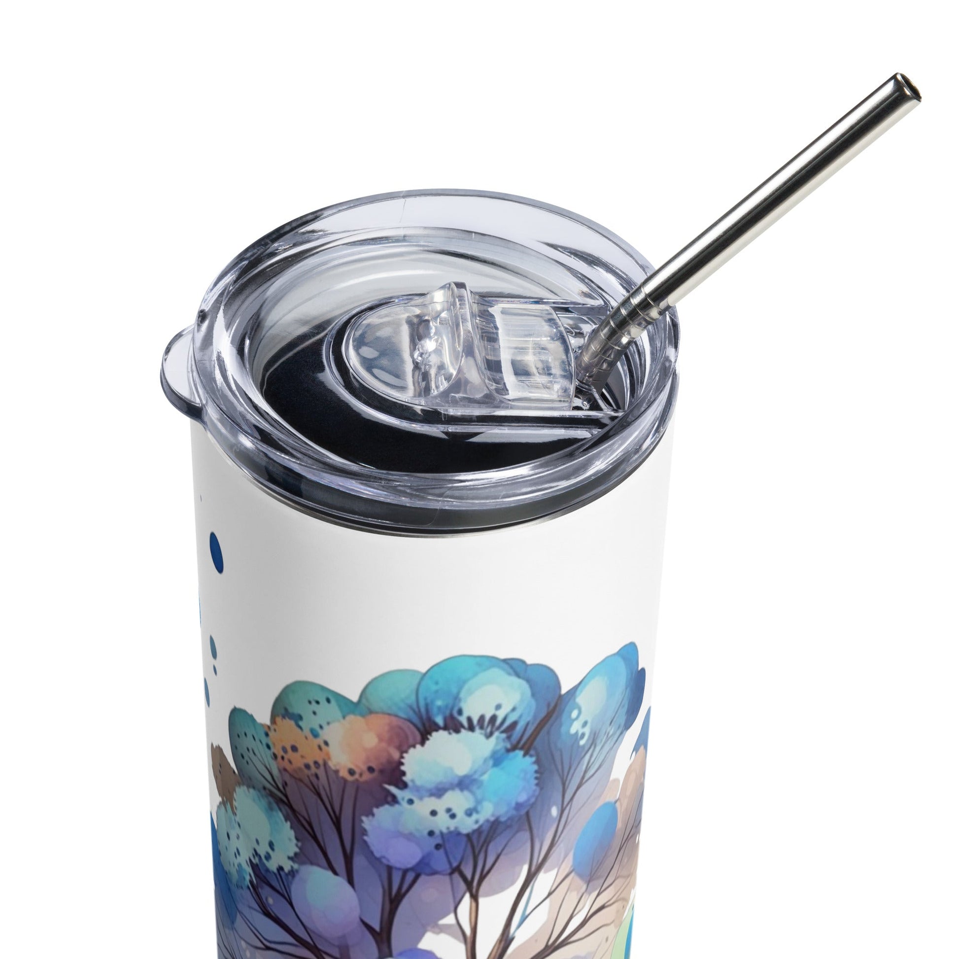 Tree Watercolor Art Stainless Steel Tumbler - Steel Tumbler - Discovery Co.