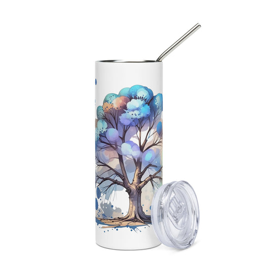 Tree Watercolor Art Stainless Steel Tumbler - Steel Tumbler - Discovery Co.