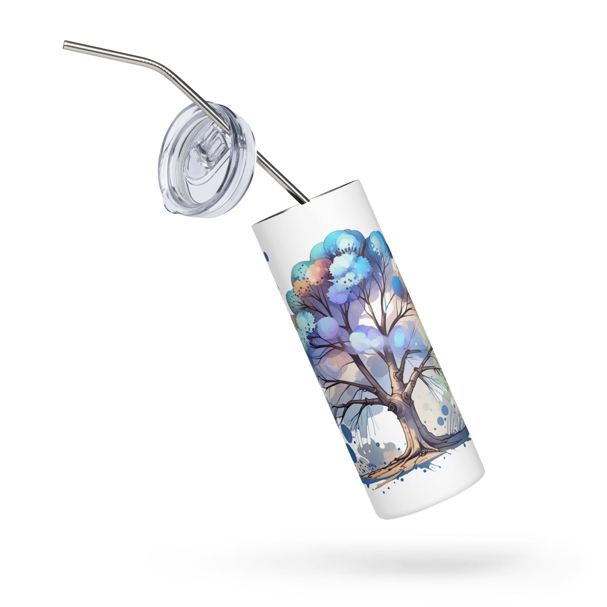 Tree Watercolor Art Stainless Steel Tumbler - Steel Tumbler - Discovery Co.