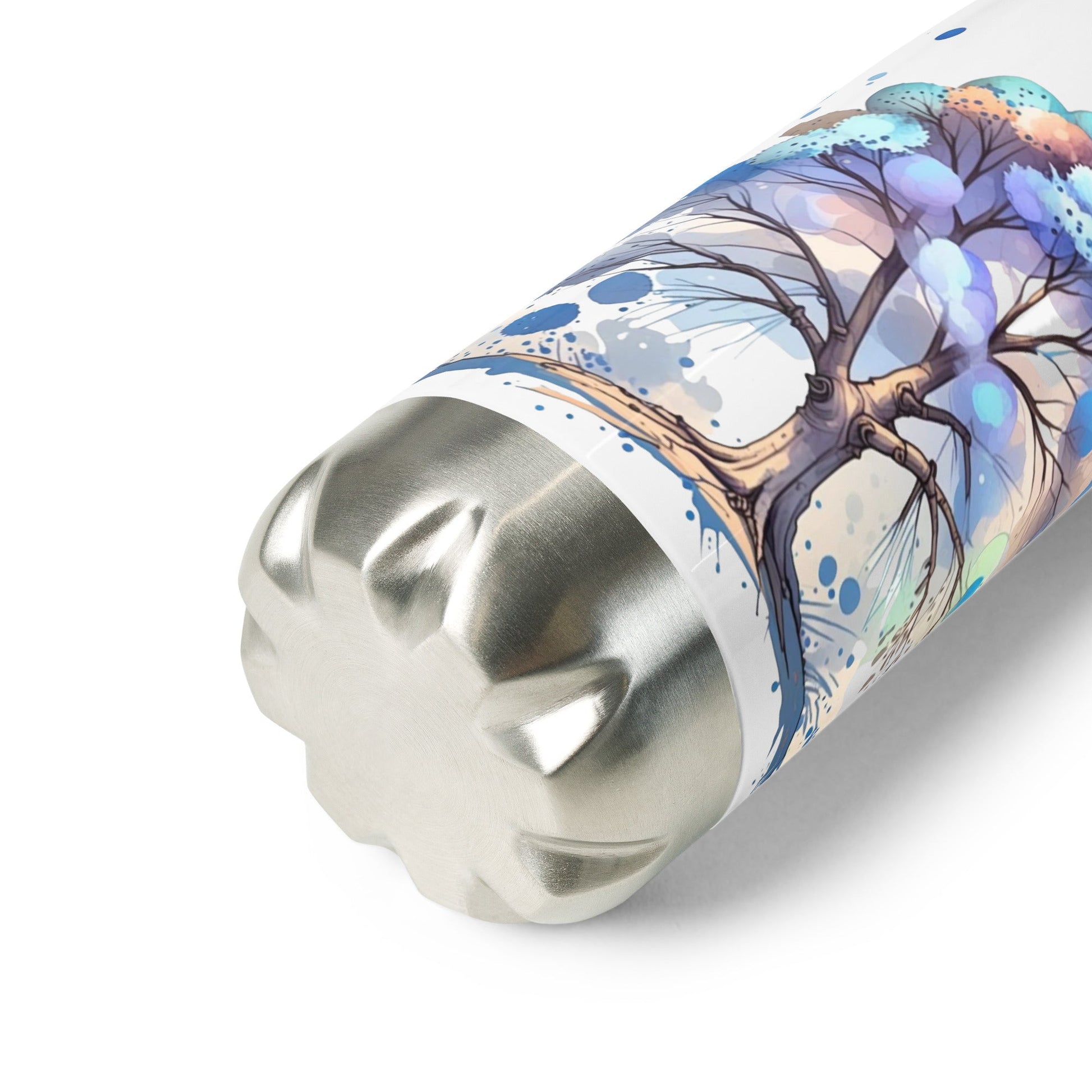 Tree Watercolor Art Stainless Steel Water Bottle - Stainless Steel Water Bottle - Discovery Co.