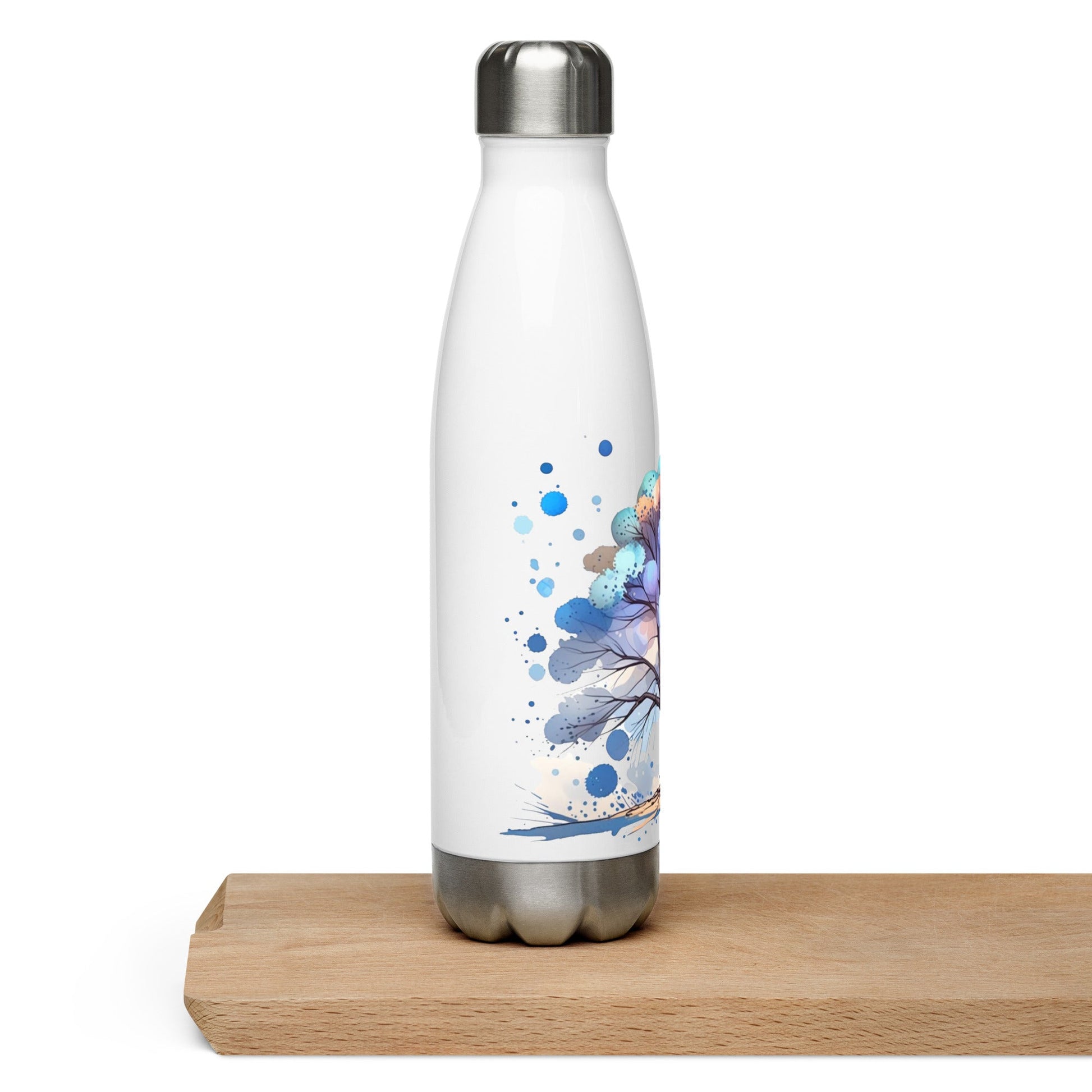 Tree Watercolor Art Stainless Steel Water Bottle - Stainless Steel Water Bottle - Discovery Co.