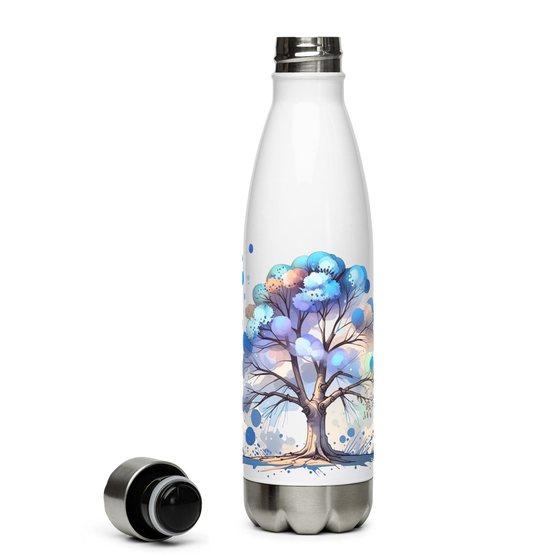 Tree Watercolor Art Stainless Steel Water Bottle - Stainless Steel Water Bottle - Discovery Co.