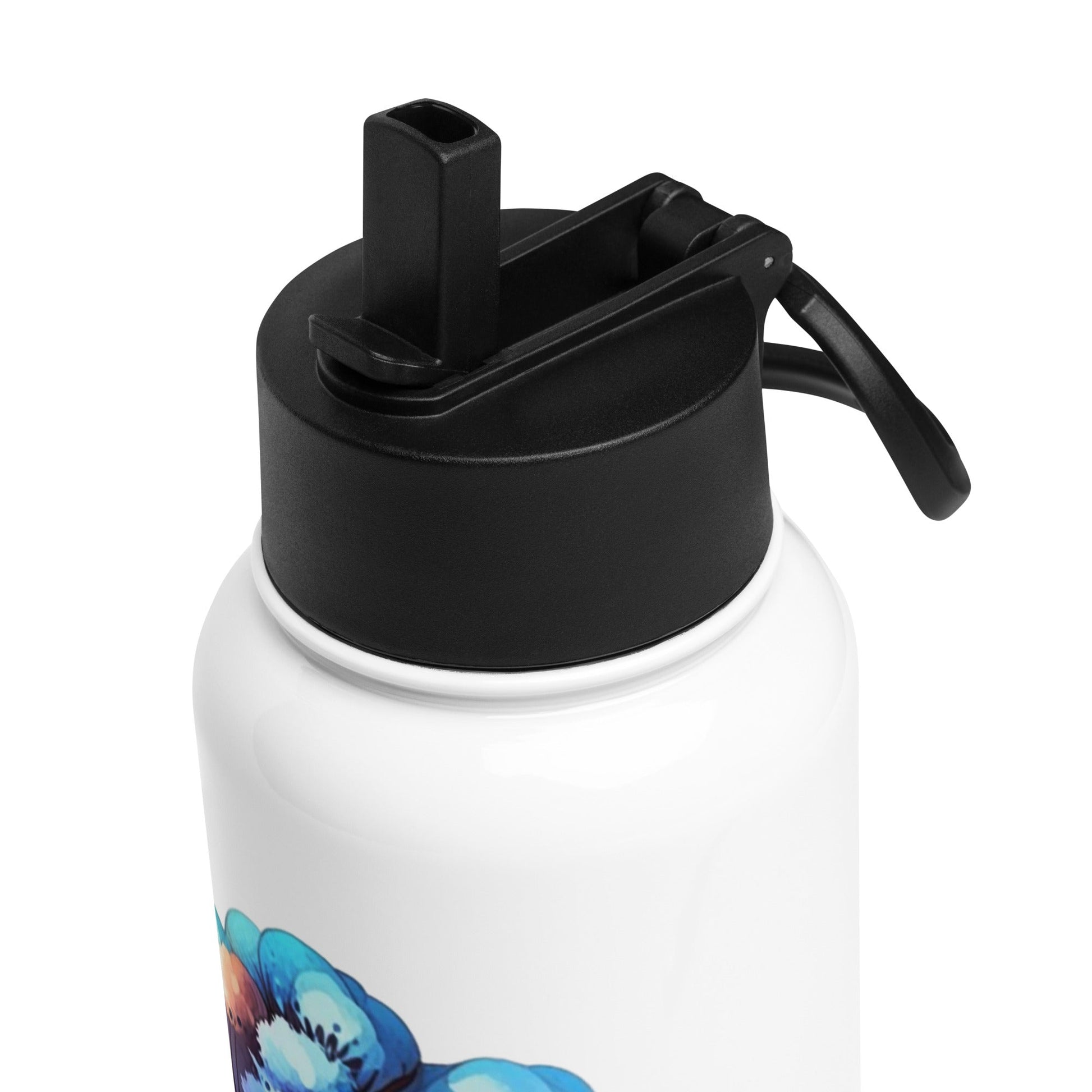 Tree Watercolor Art Stainless Steel Water Bottle With Straw Lid - Stainless Steel Water Bottle With Straw Lid - Discovery Co.