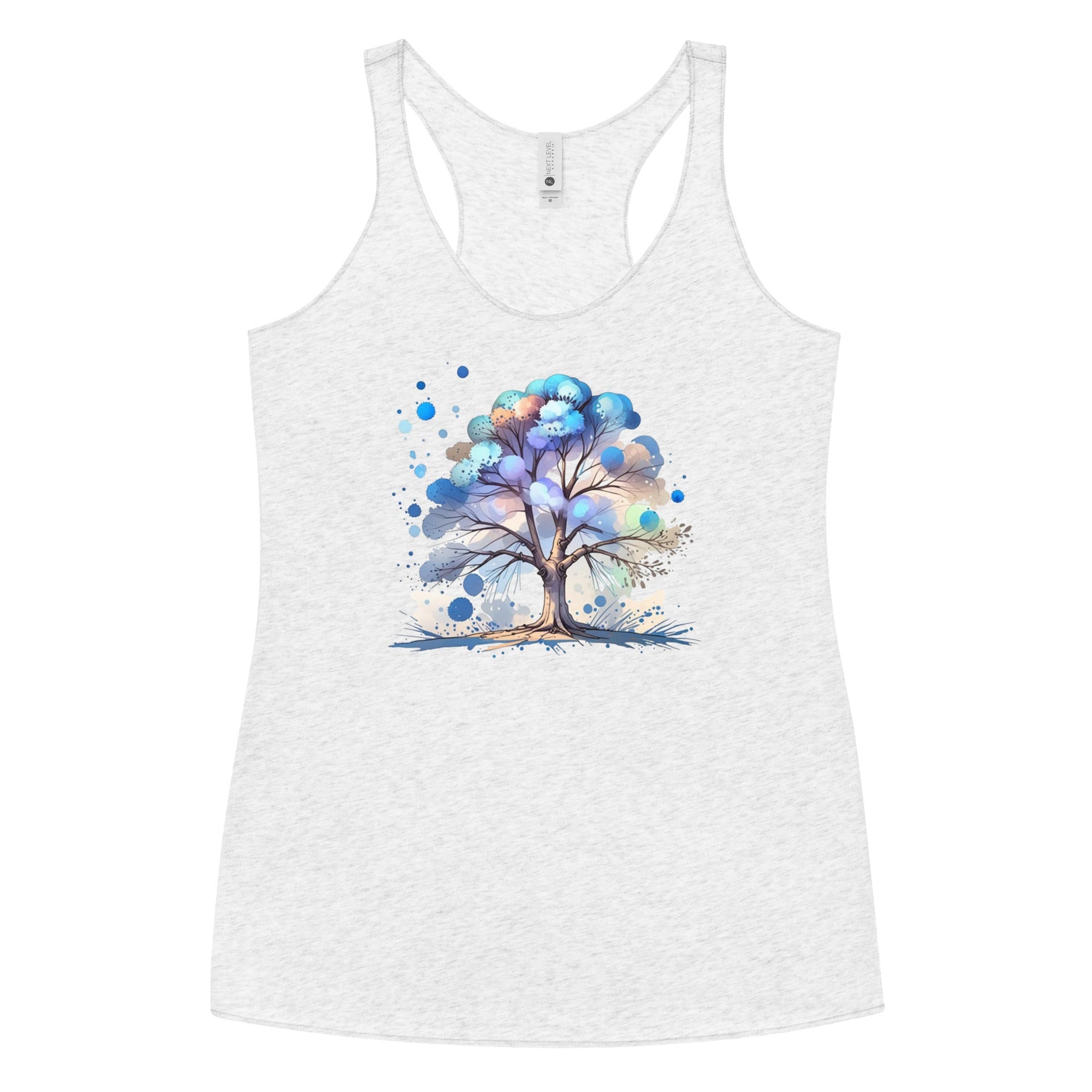 Tree Watercolor Art Women's Racerback Tank - Women's Shirts - Discovery Co.