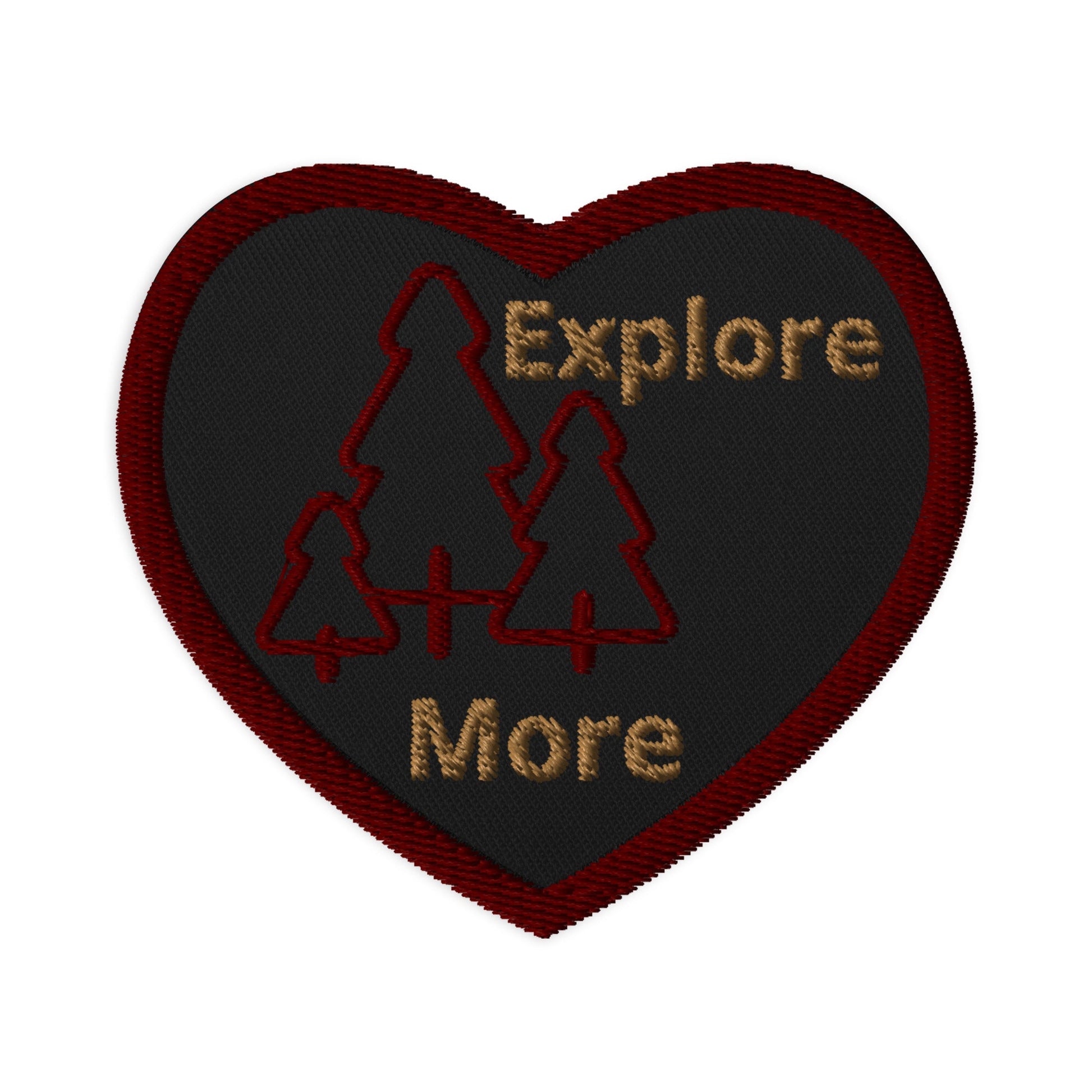 Trees and Explore More Heart Embroidered Patches - Embroidered Patches - Discovery Co.