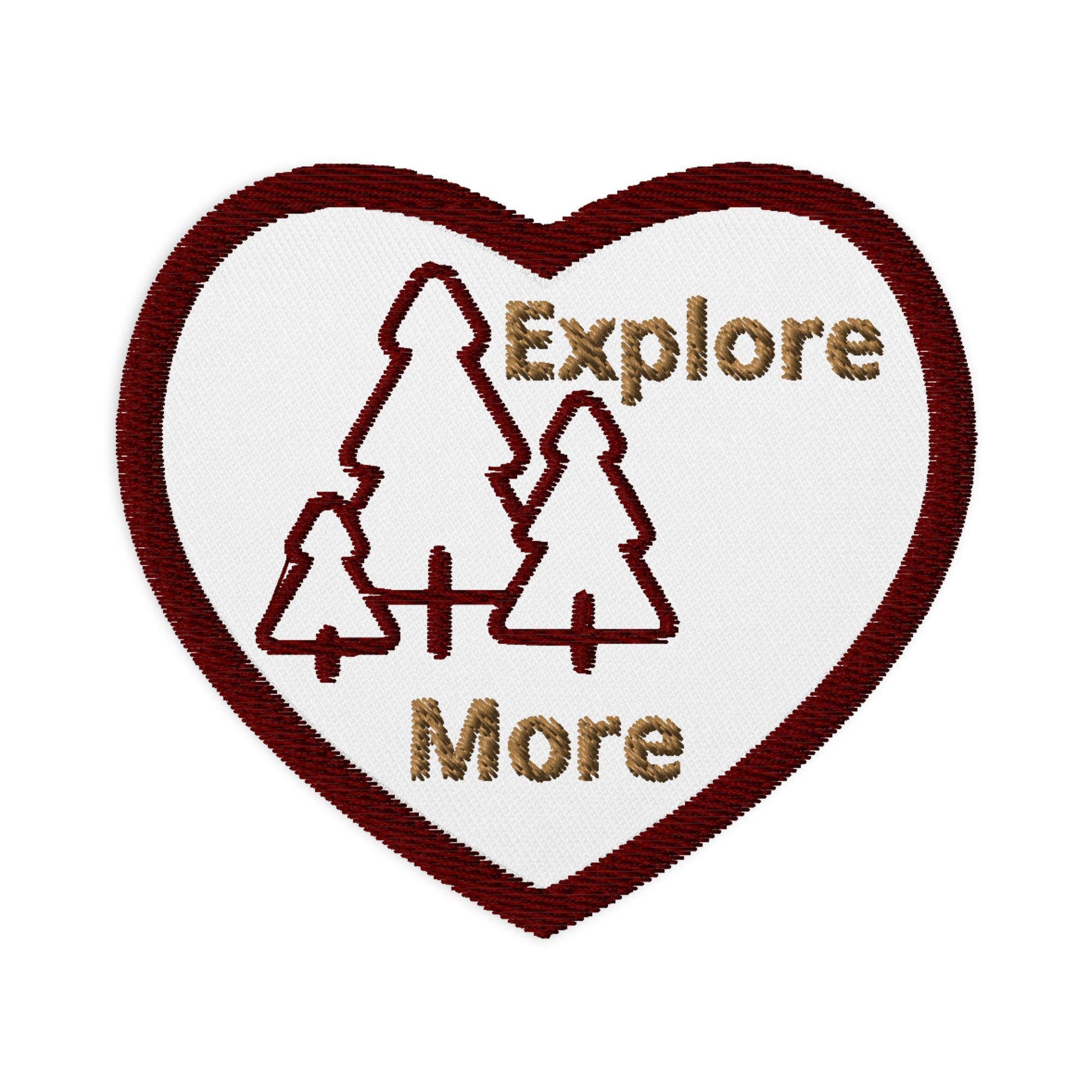 Trees and Explore More Heart Embroidered Patches - Embroidered Patches - Discovery Co.