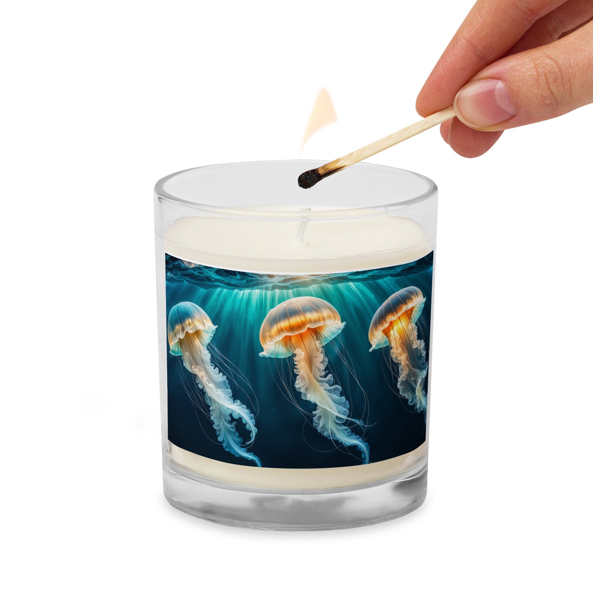 Trio Of Jellyfish Glass Jar Soy Wax Candle - Candles - Discovery Co.