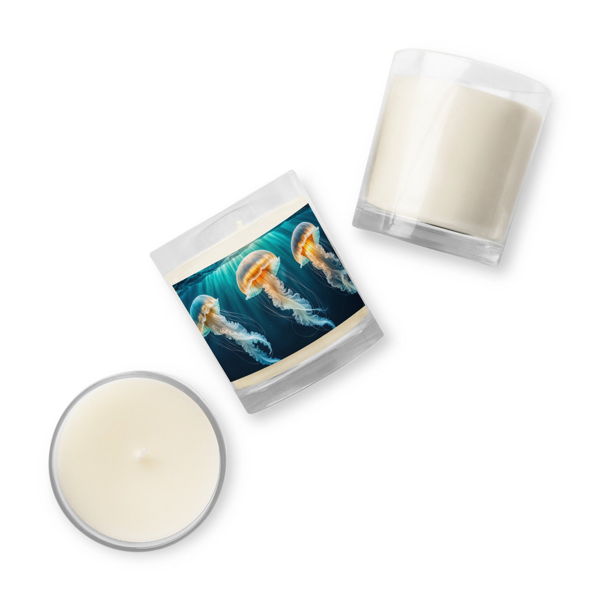 Trio Of Jellyfish Glass Jar Soy Wax Candle - Candles - Discovery Co.