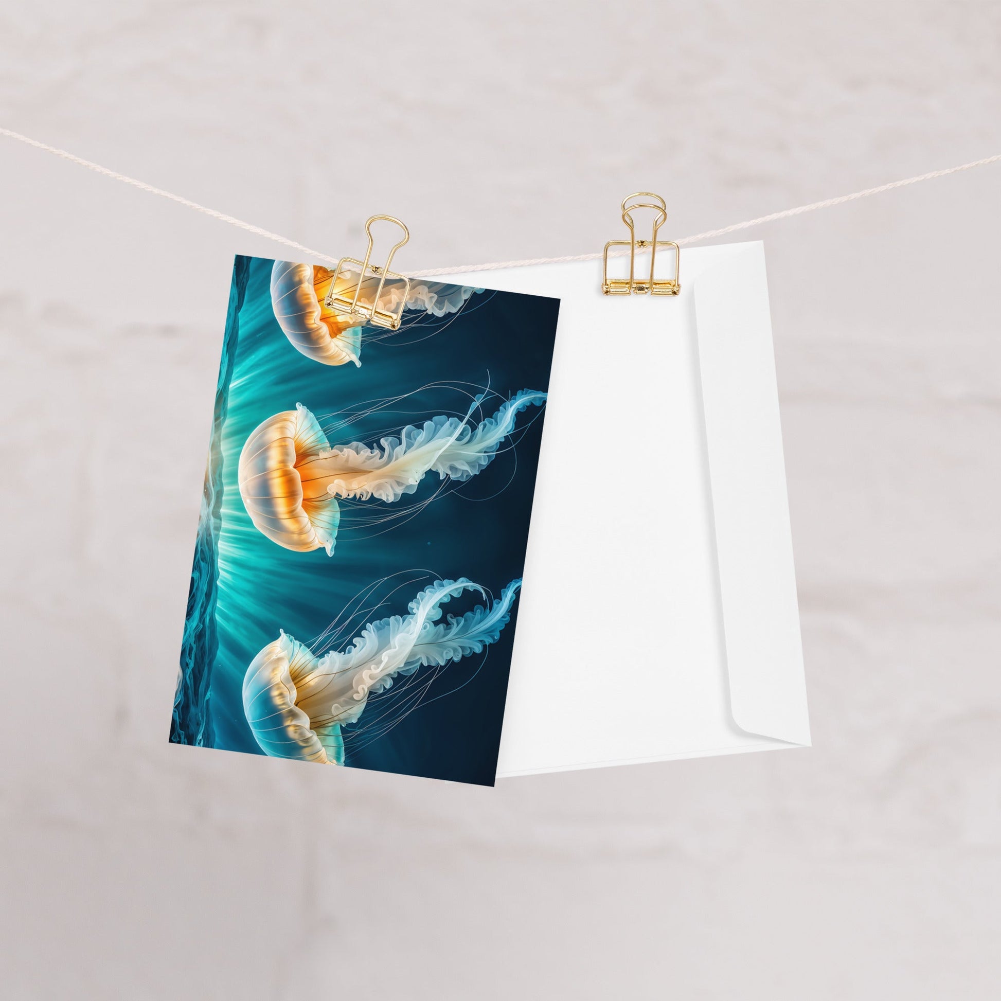 Trio Of Jellyfish Greeting Card - Greeting Card - Discovery Co.