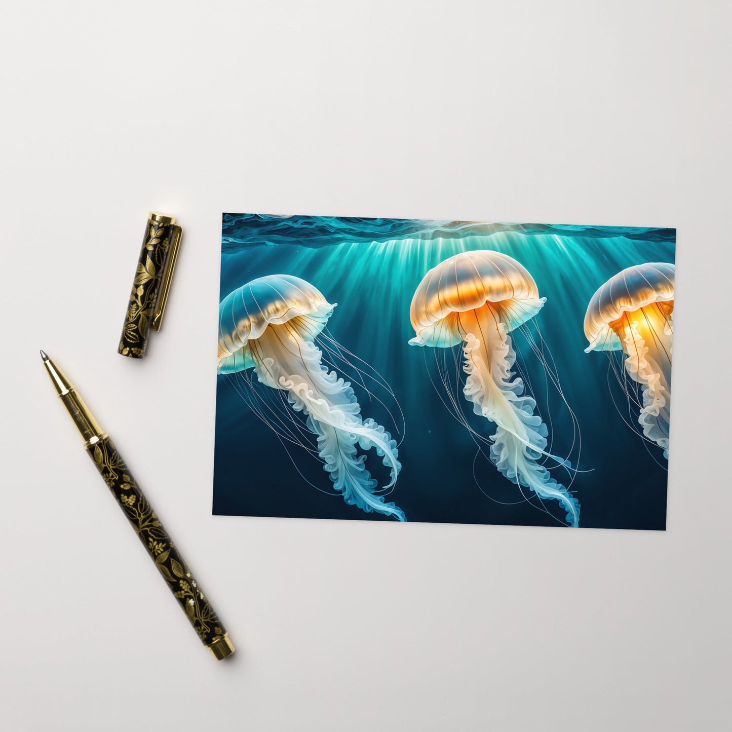 Trio Of Jellyfish Greeting Card - Greeting Card - Discovery Co.