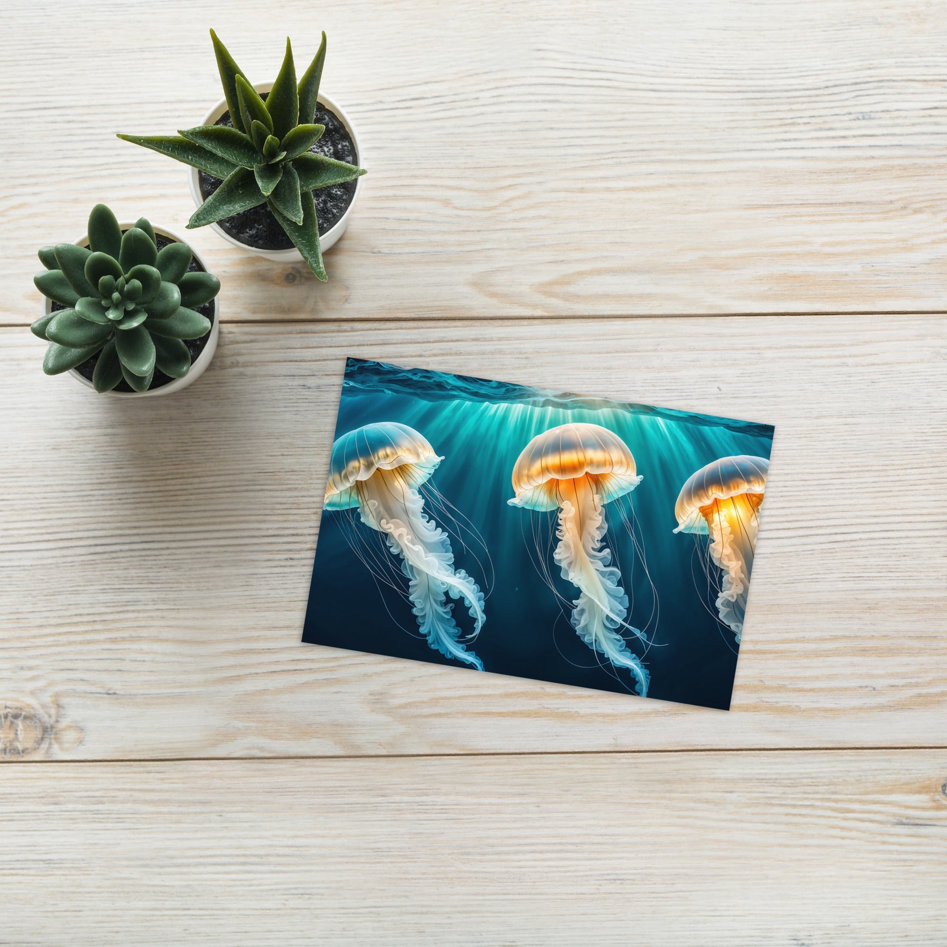 Trio Of Jellyfish Greeting Card - Greeting Card - Discovery Co.