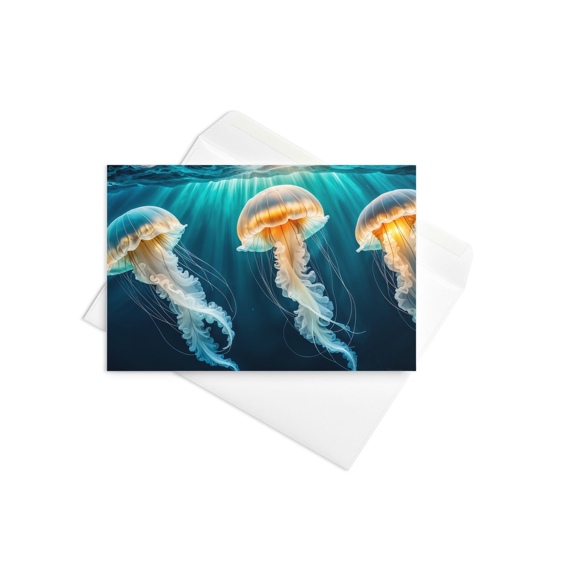 Trio Of Jellyfish Greeting Card - Greeting Card - Discovery Co.