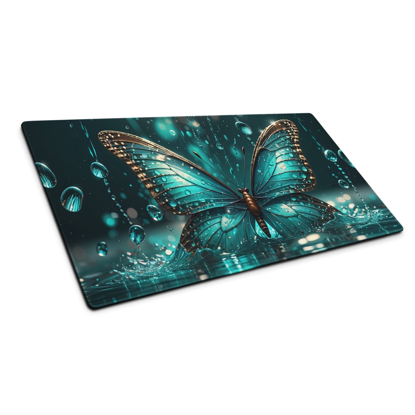 Turquoise Butterfly Gaming Mouse Pad - Mouse Pads - Discovery Co.