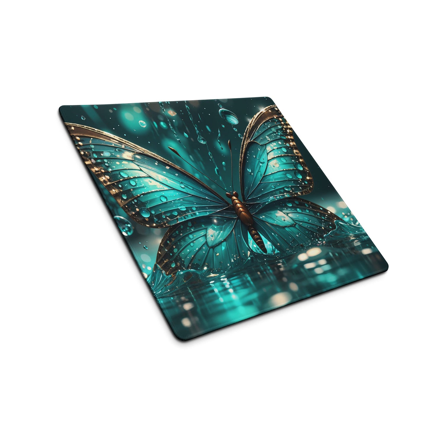 Turquoise Butterfly Gaming Mouse Pad - Mouse Pads - Discovery Co.