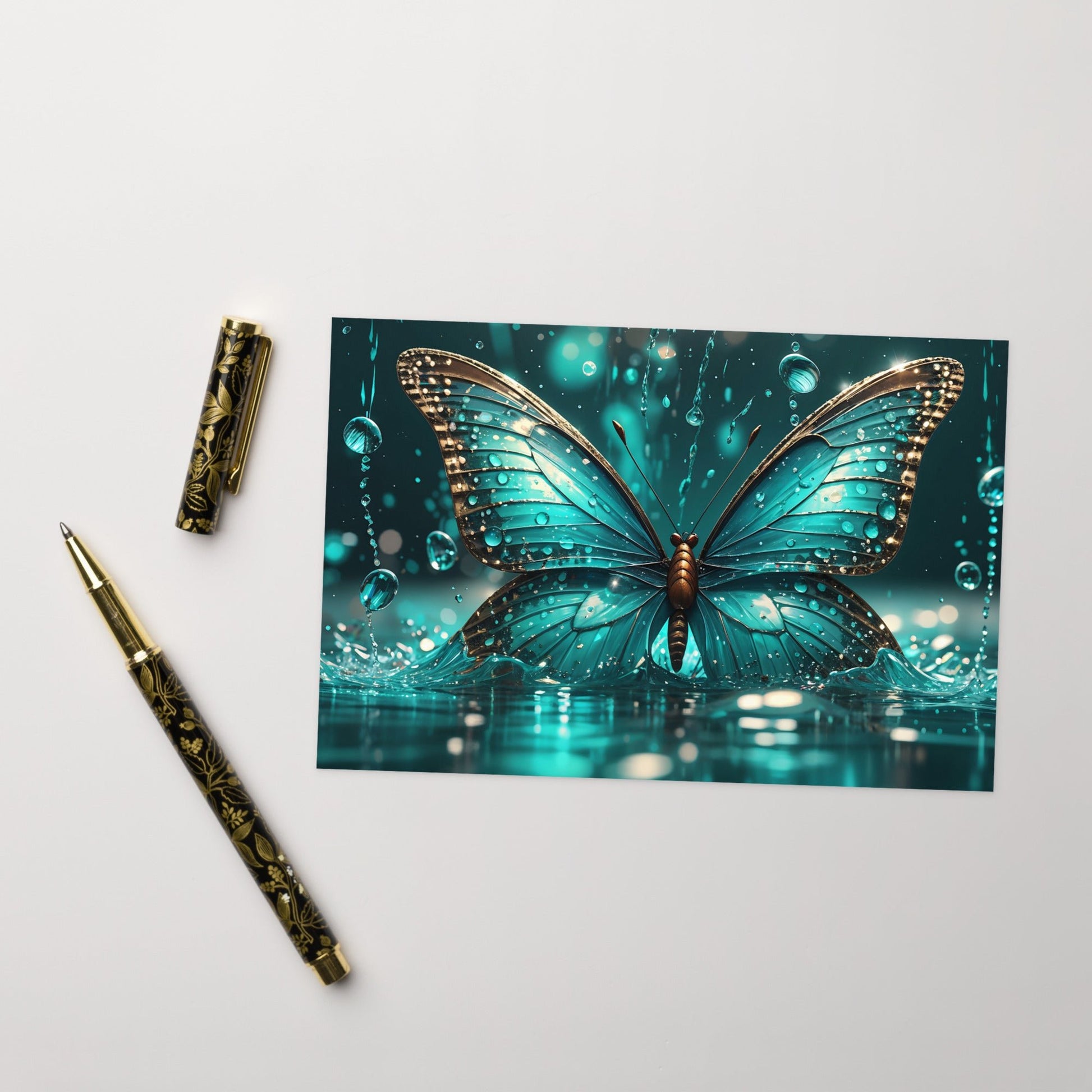 Turquoise Butterfly Greeting Card - Greeting Card - Discovery Co.
