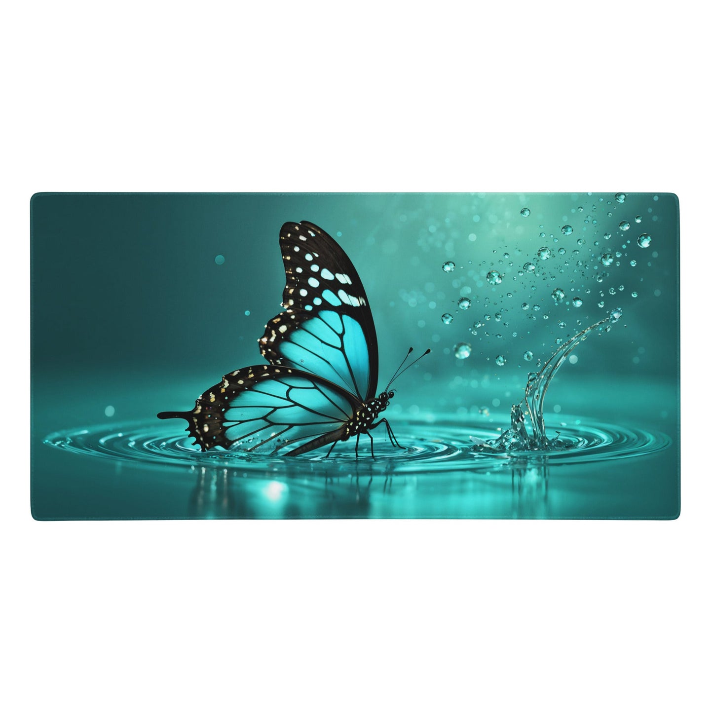 Turquoise Butterfly II Gaming Mouse Pad - Mouse Pads - Discovery Co.