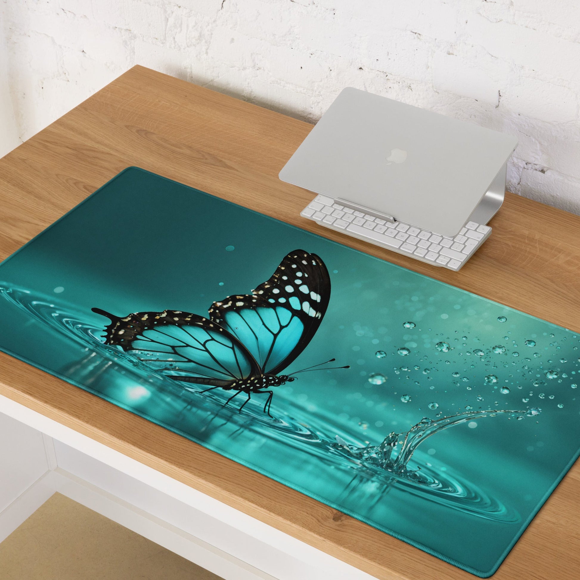 Turquoise Butterfly II Gaming Mouse Pad - Mouse Pads - Discovery Co.