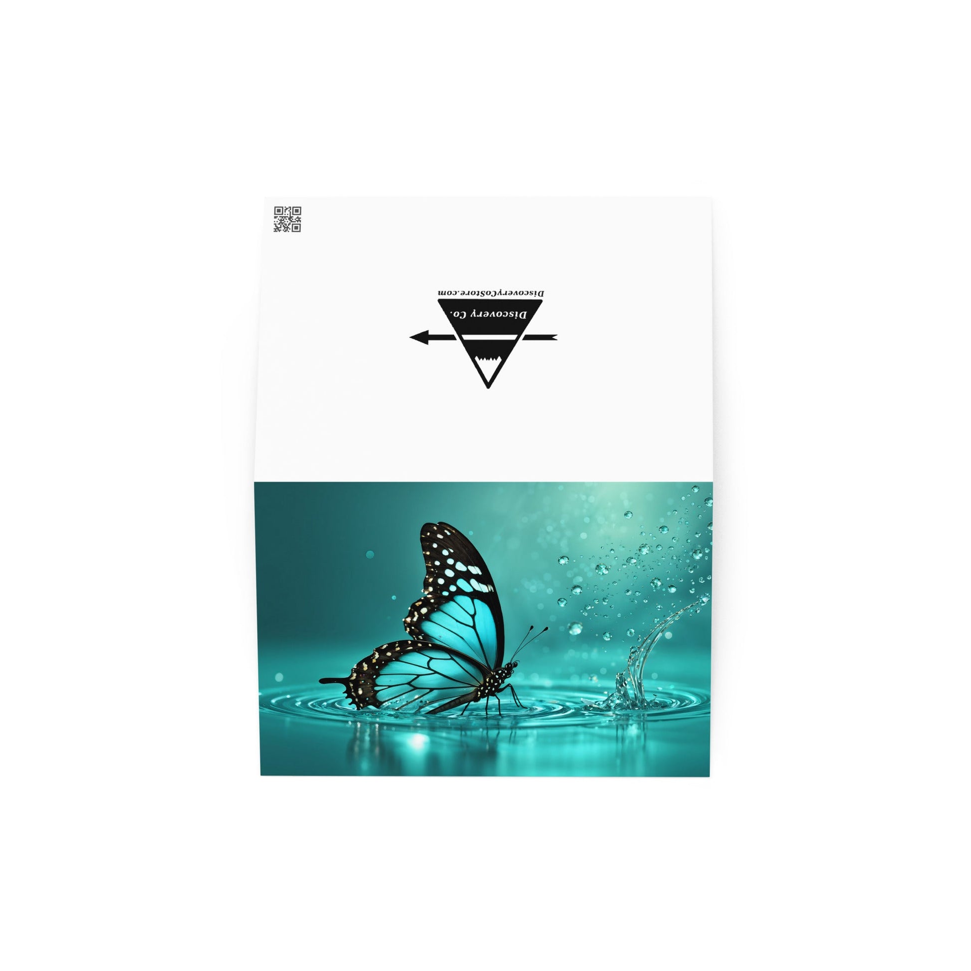 Turquoise Butterfly II Greeting Card - Greeting Card - Discovery Co.