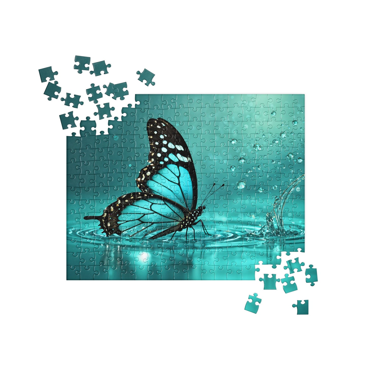 Turquoise Butterfly II Jigsaw Puzzle - Puzzle - Discovery Co.
