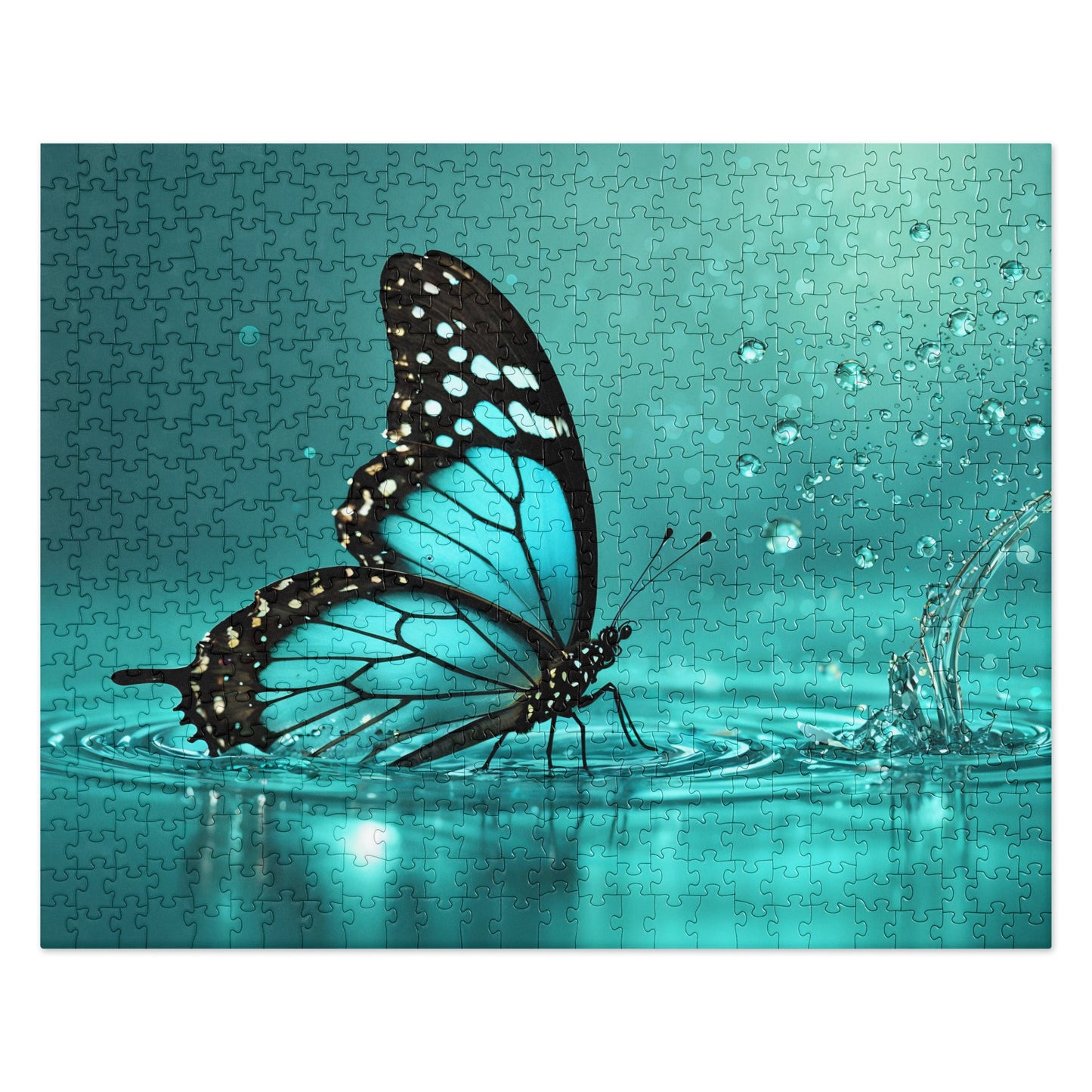 Turquoise Butterfly II Jigsaw Puzzle - Puzzle - Discovery Co.