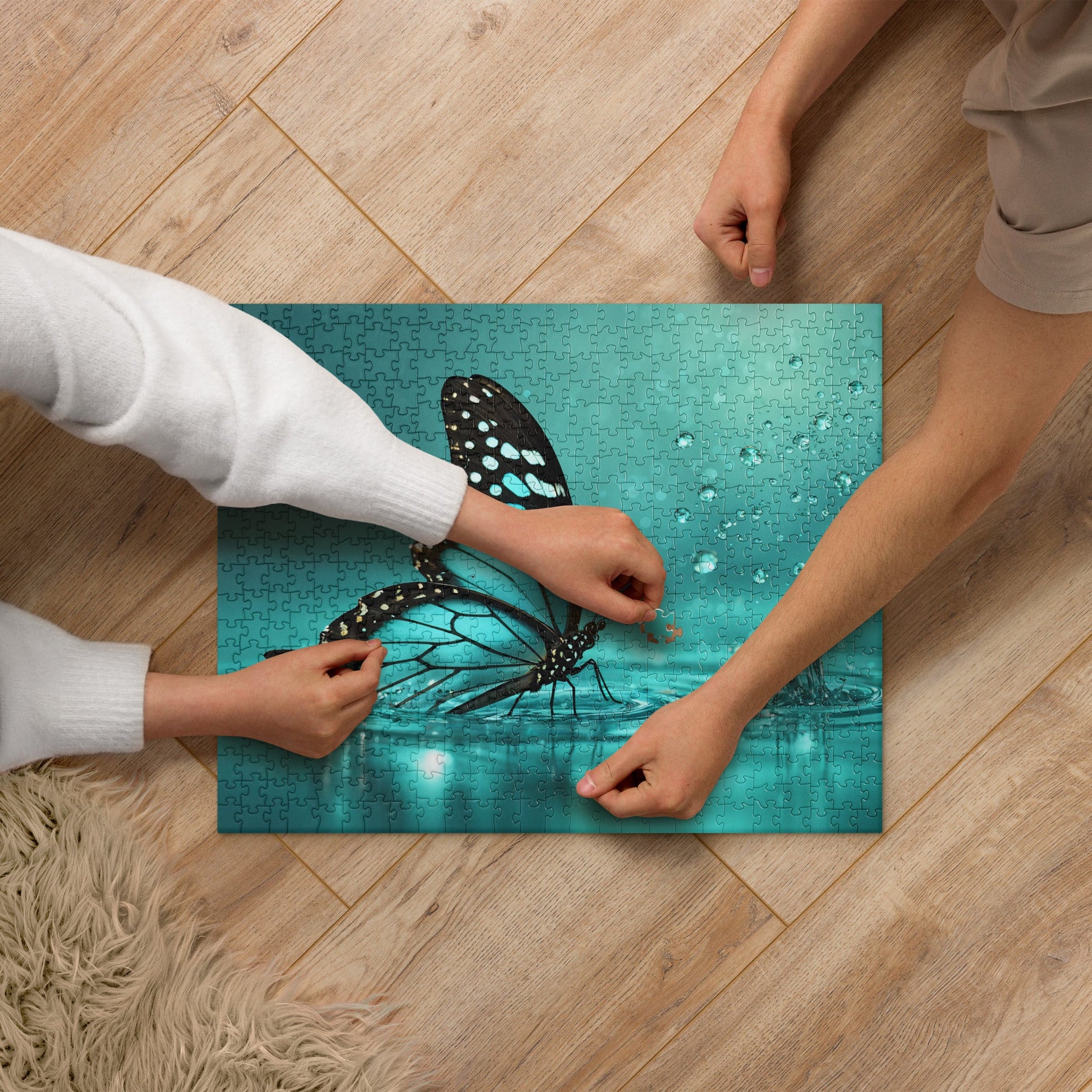 Turquoise Butterfly II Jigsaw Puzzle - Puzzle - Discovery Co.