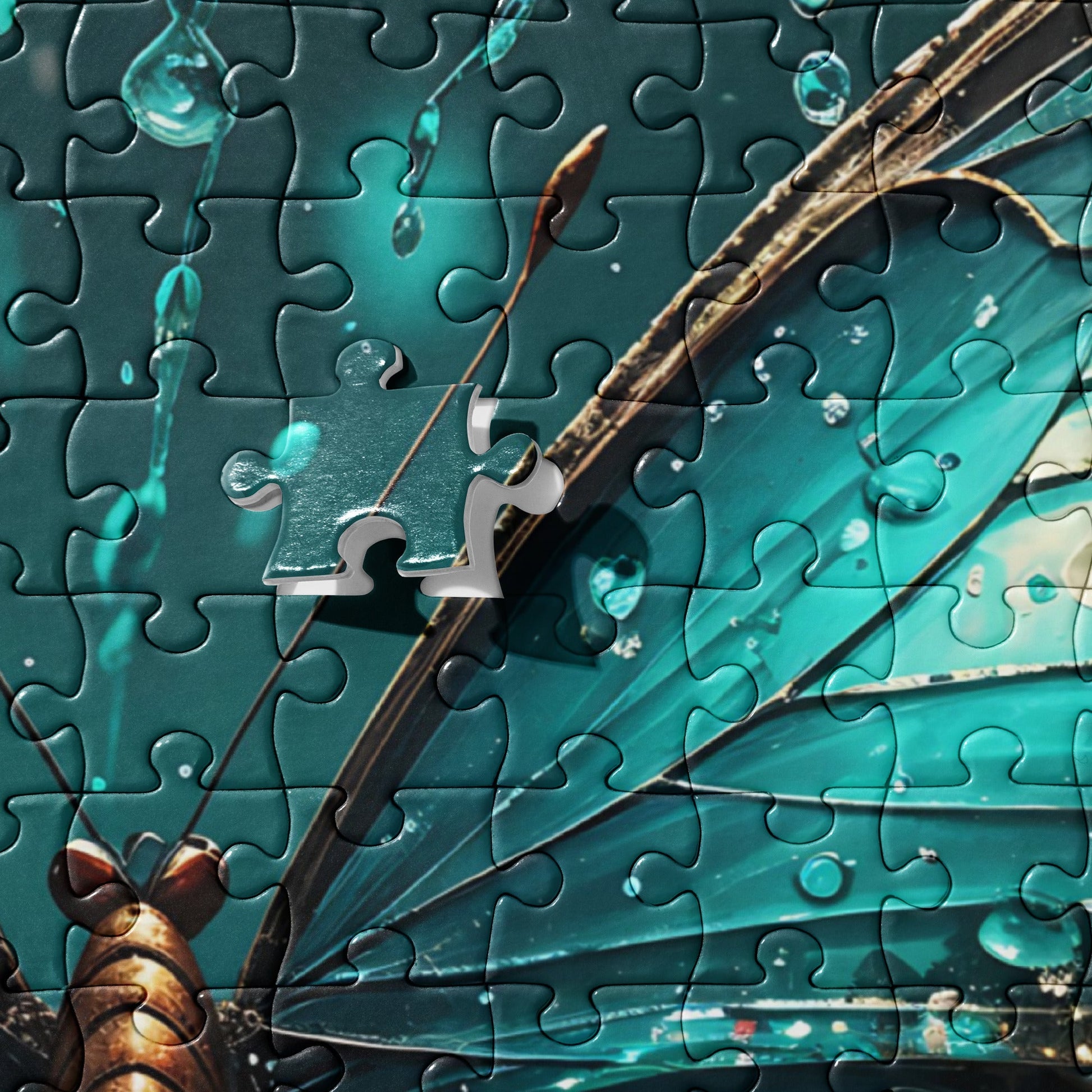 Turquoise Butterfly Jigsaw Puzzle - Puzzle - Discovery Co.