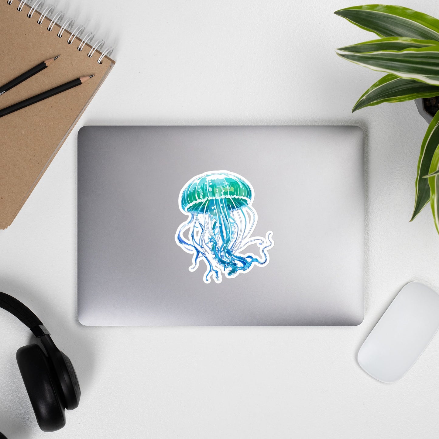 Turquoise Jellyfish Bubble - free Stickers - Stickers - Discovery Co.