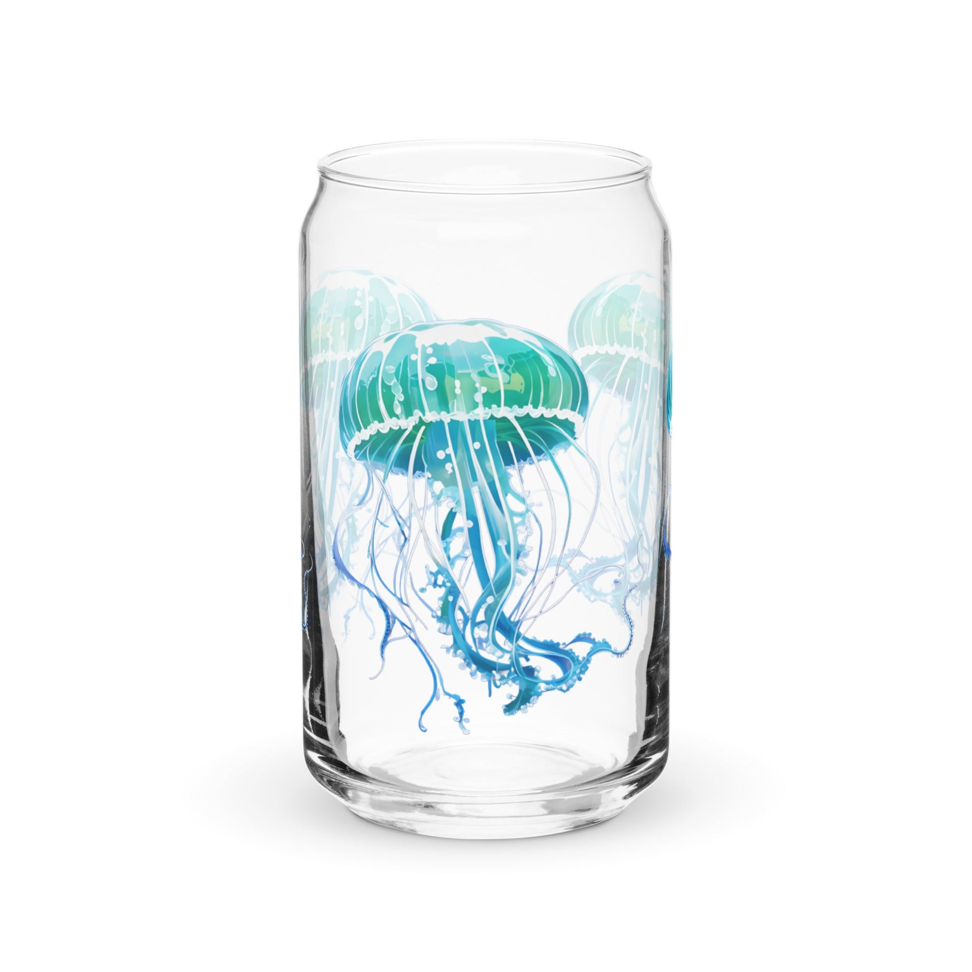 Turquoise Jellyfish Can-Shaped Glass - Can-Shaped Glass - Discovery Co.