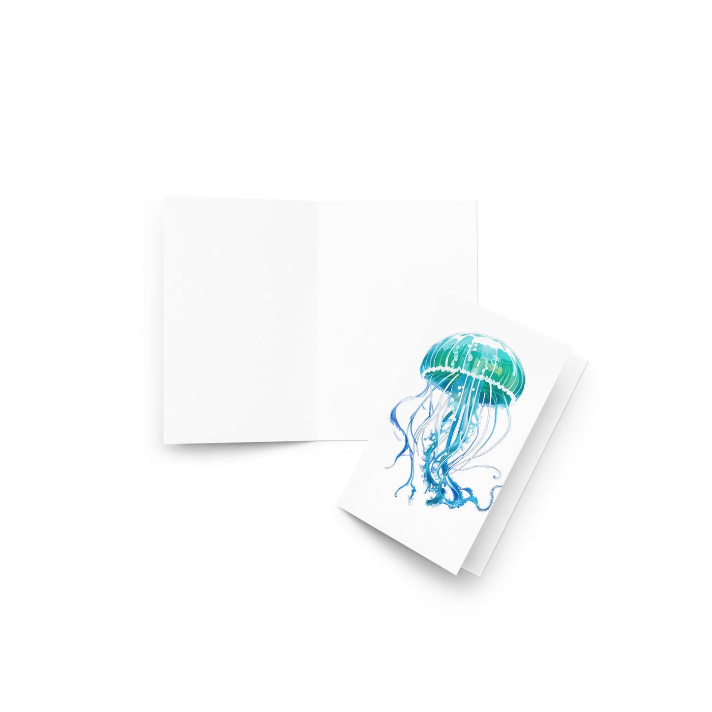 Turquoise Jellyfish Greeting Card - Greeting Card - Discovery Co.