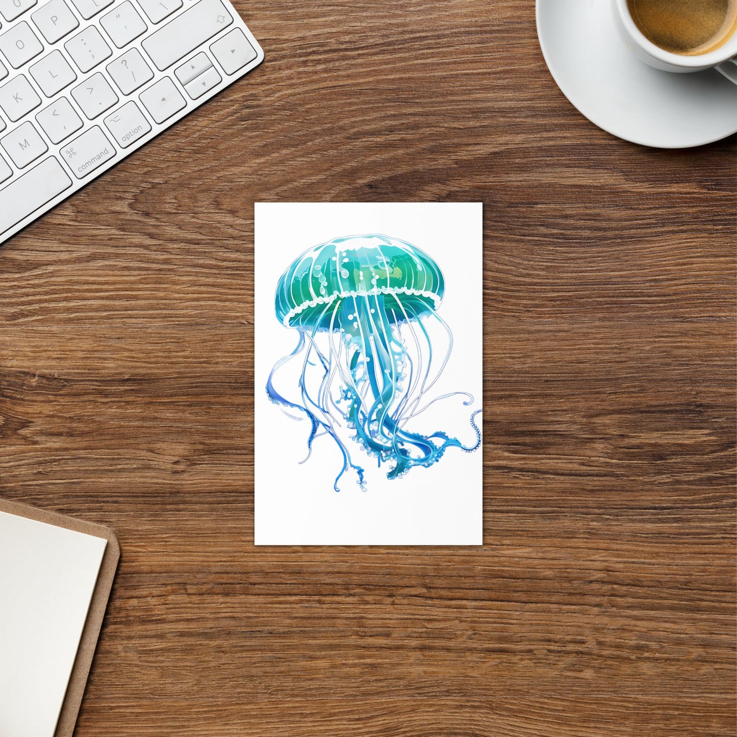 Turquoise Jellyfish Greeting Card - Greeting Card - Discovery Co.