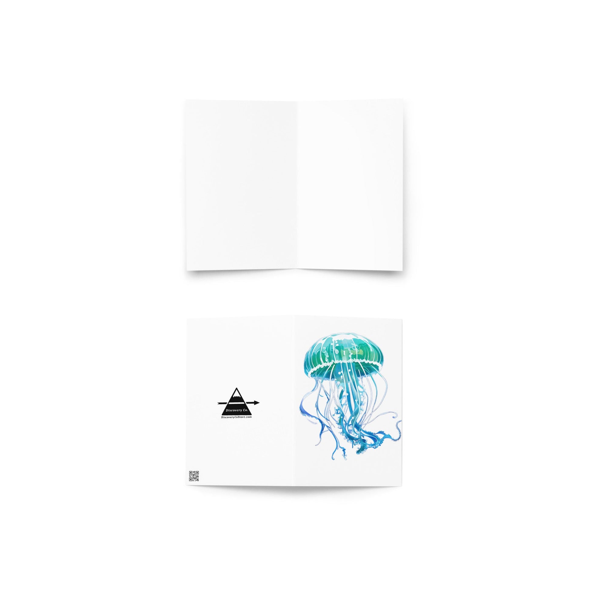 Turquoise Jellyfish Greeting Card - Greeting Card - Discovery Co.