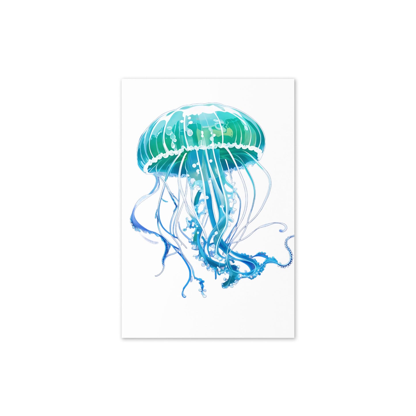 Turquoise Jellyfish Greeting Card - Greeting Card - Discovery Co.