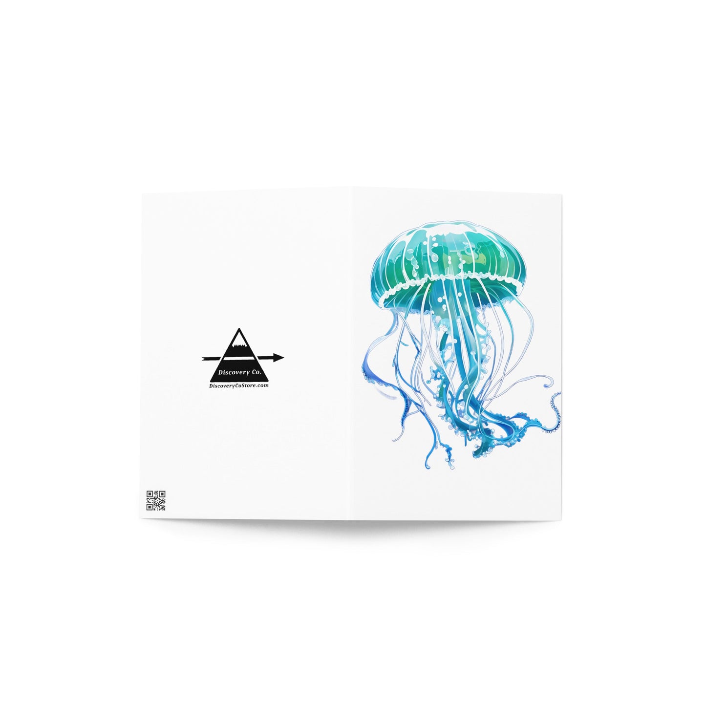 Turquoise Jellyfish Greeting Card - Greeting Card - Discovery Co.