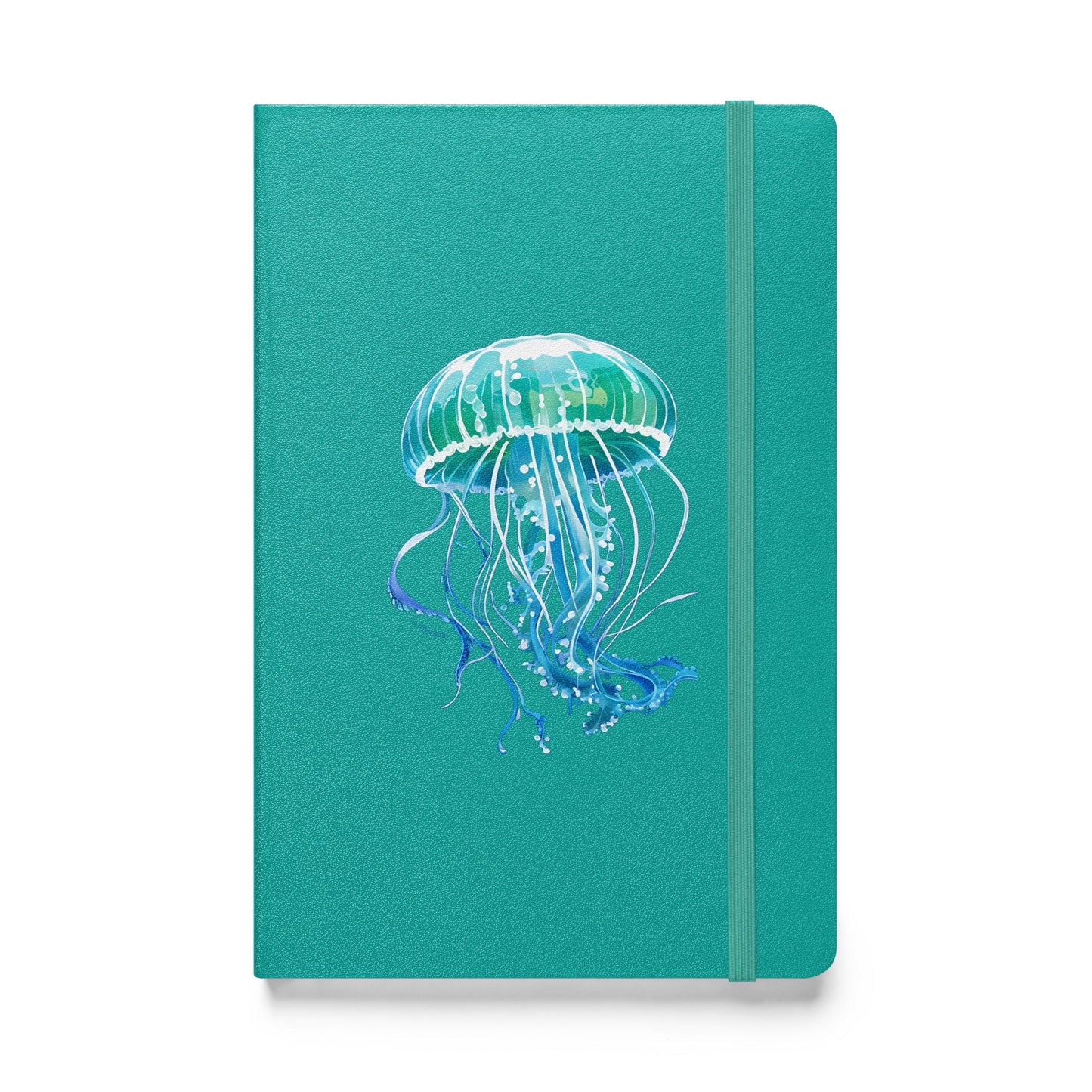 Turquoise Jellyfish Hardcover Bound Notebook - Hardcover Bound Notebooks - Discovery Co.