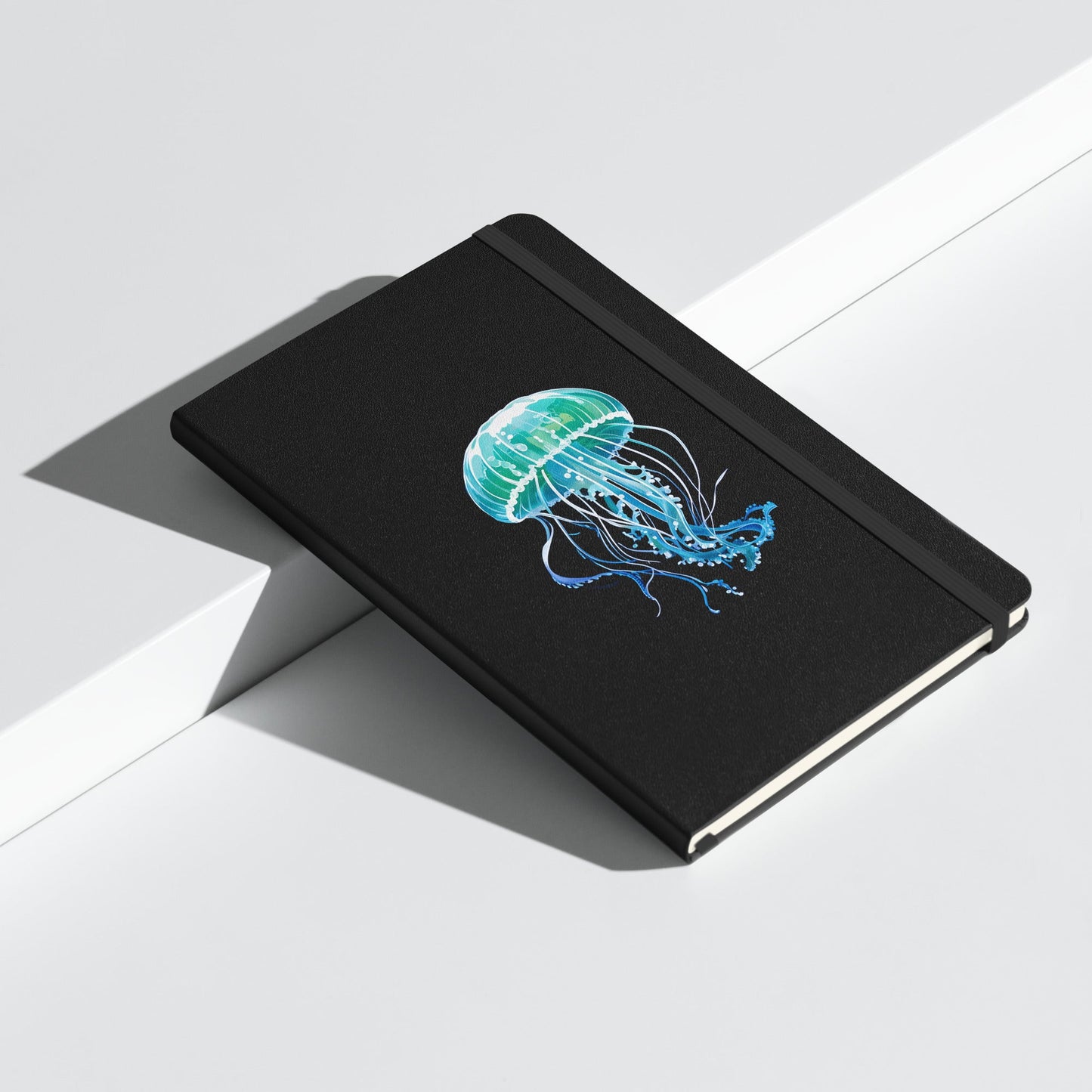 Turquoise Jellyfish Hardcover Bound Notebook - Hardcover Bound Notebooks - Discovery Co.