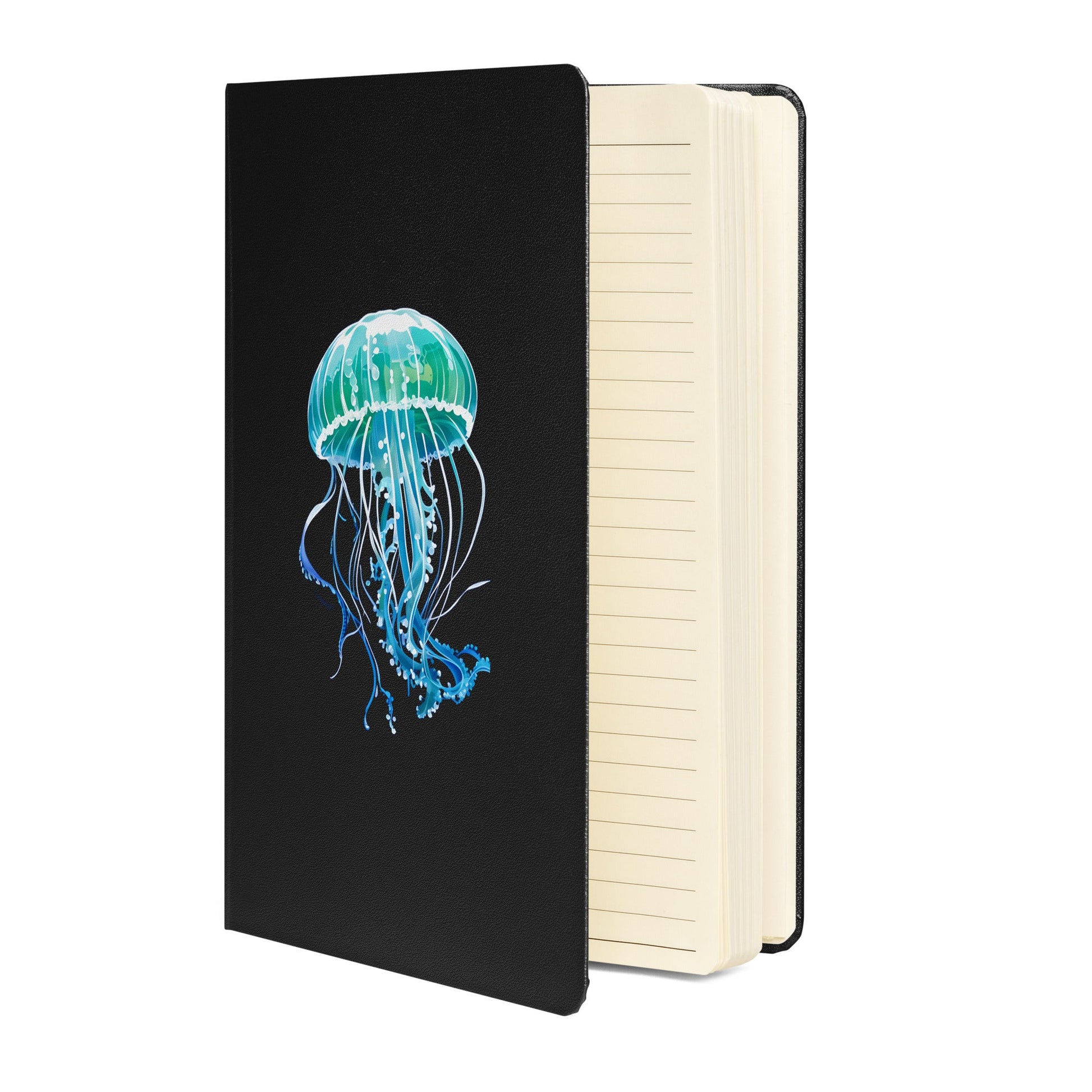 Turquoise Jellyfish Hardcover Bound Notebook - Hardcover Bound Notebooks - Discovery Co.