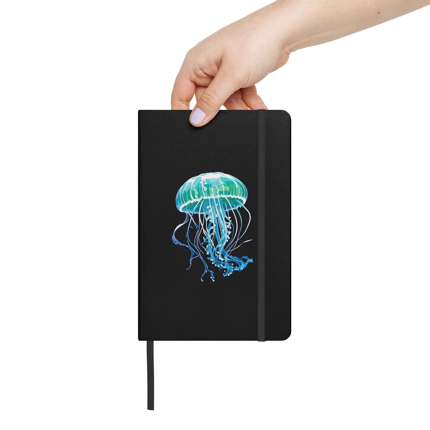 Turquoise Jellyfish Hardcover Bound Notebook - Hardcover Bound Notebooks - Discovery Co.